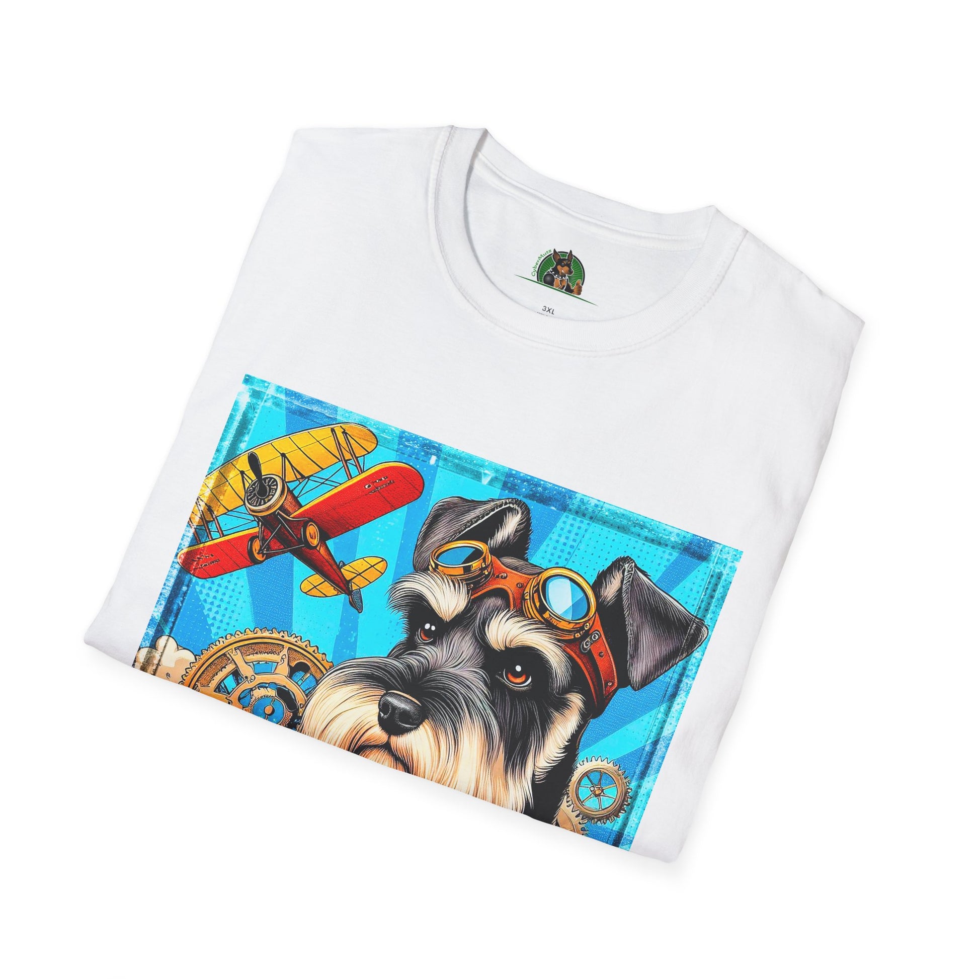 Schnauzer T-Shirt with Miniature Schnauzer Design T-Shirt Printify   