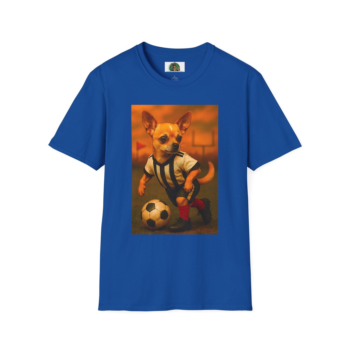 Chihuahua Soccer T-Shirt Sports T-Shirt Printify Royal XS