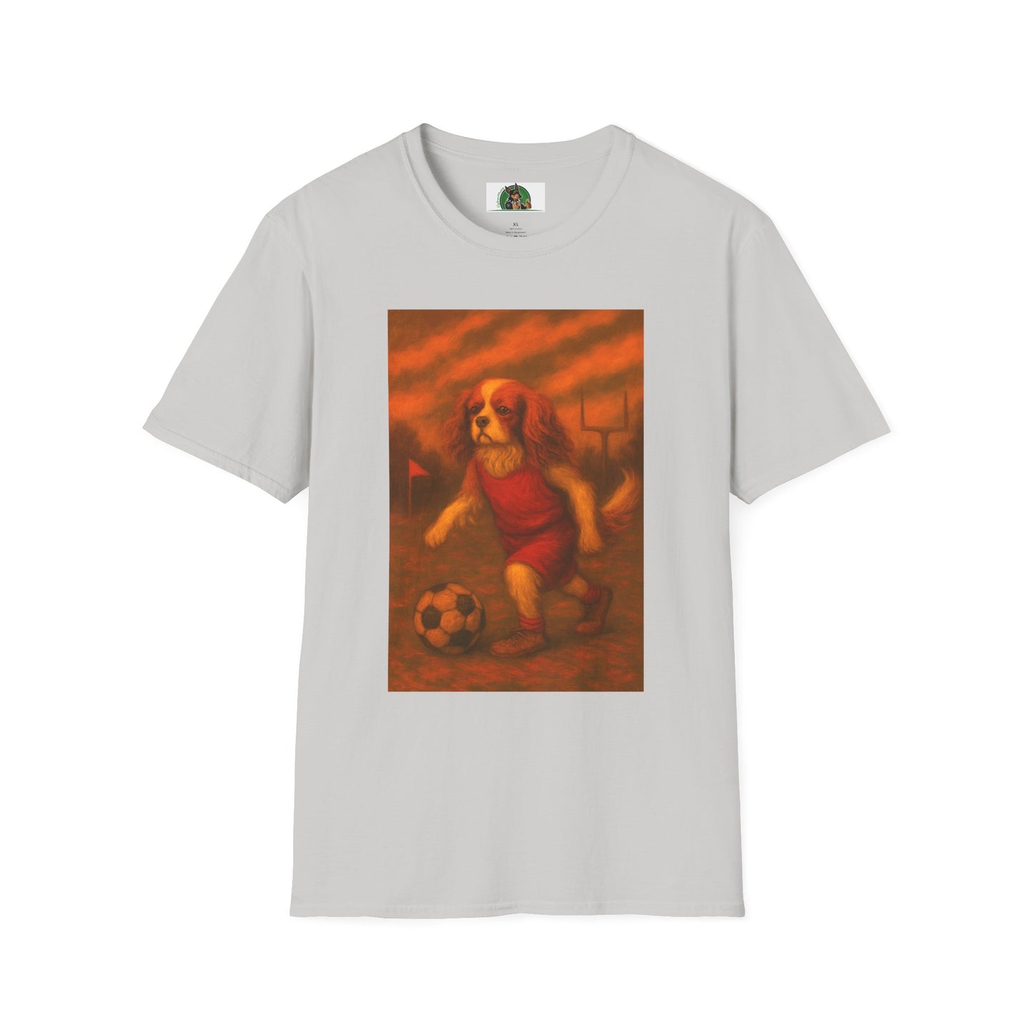 King Charles Soccer T-Shirt Sports T-Shirt Printify Ice Grey S