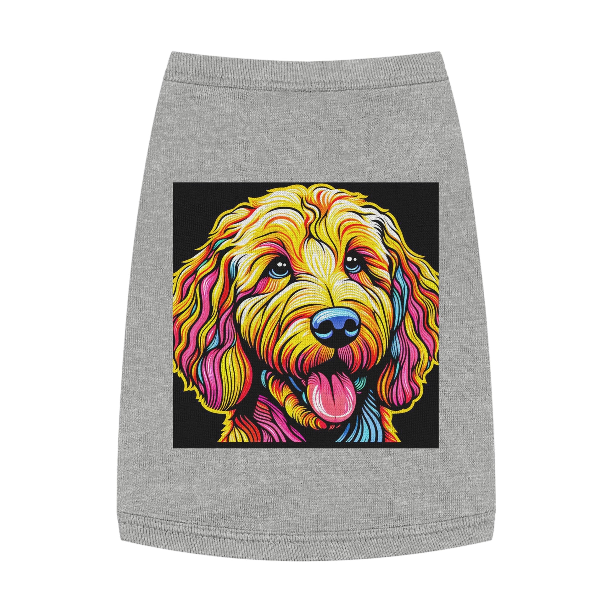 Pet Tank Golden Doodle Pets Printify M Heather 