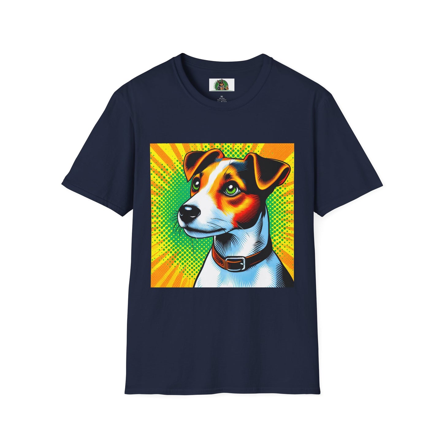 Jack Russell Pop Art T-Shirt Printify S Navy