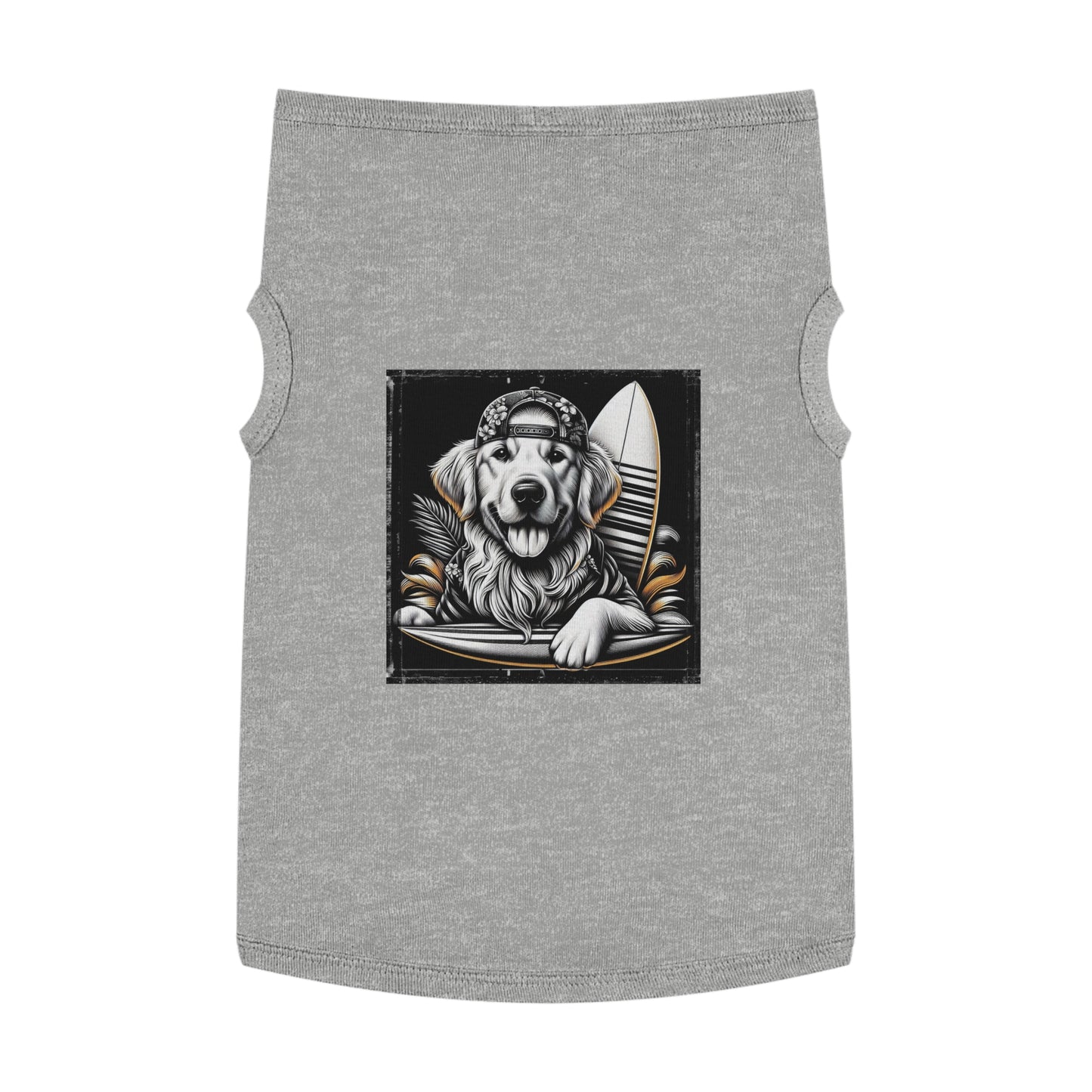 Golden Retriever pet tank top Pets Printify XL Heather 