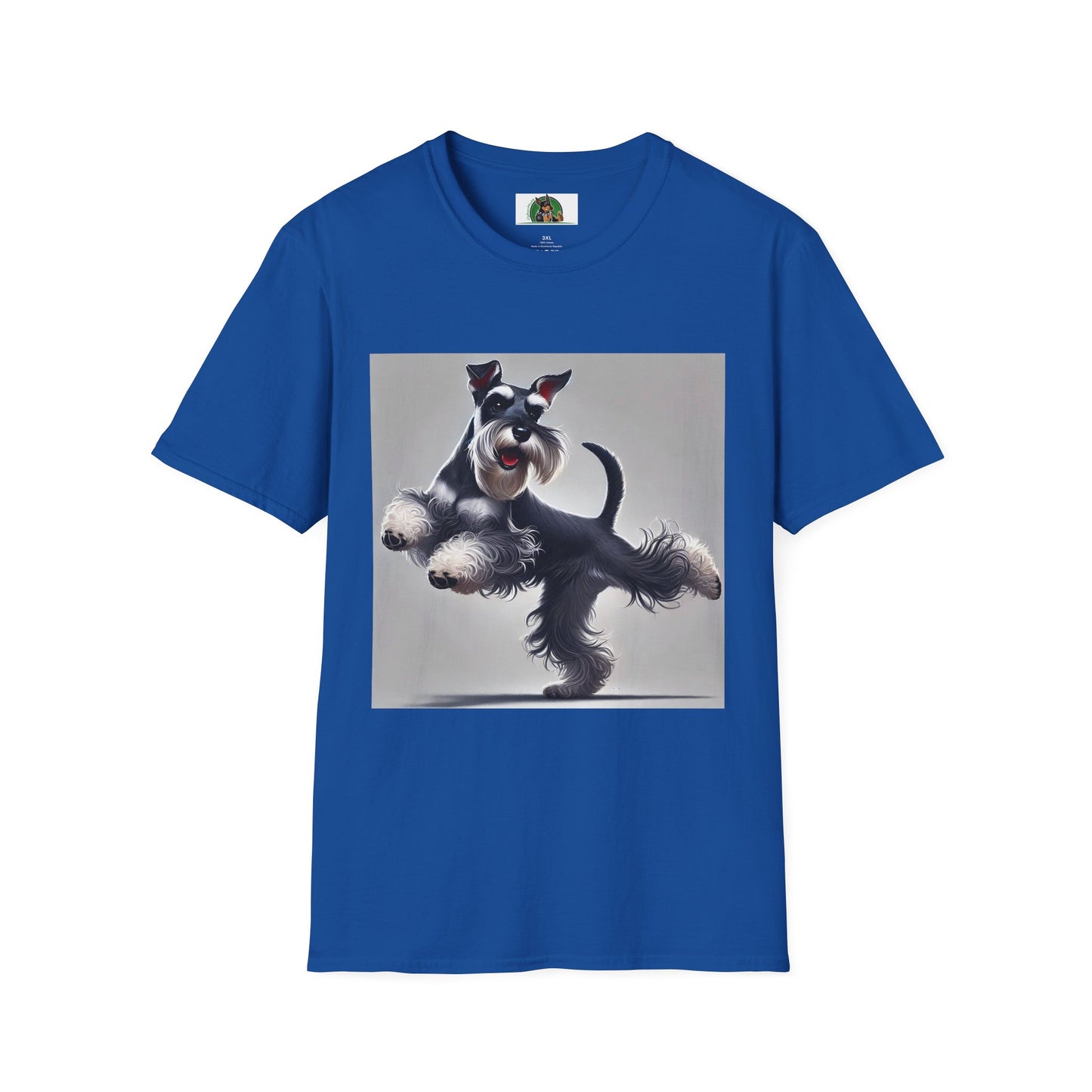 Dancing Miniature Schnauzer T-Shirt T-Shirt Printify XS Royal