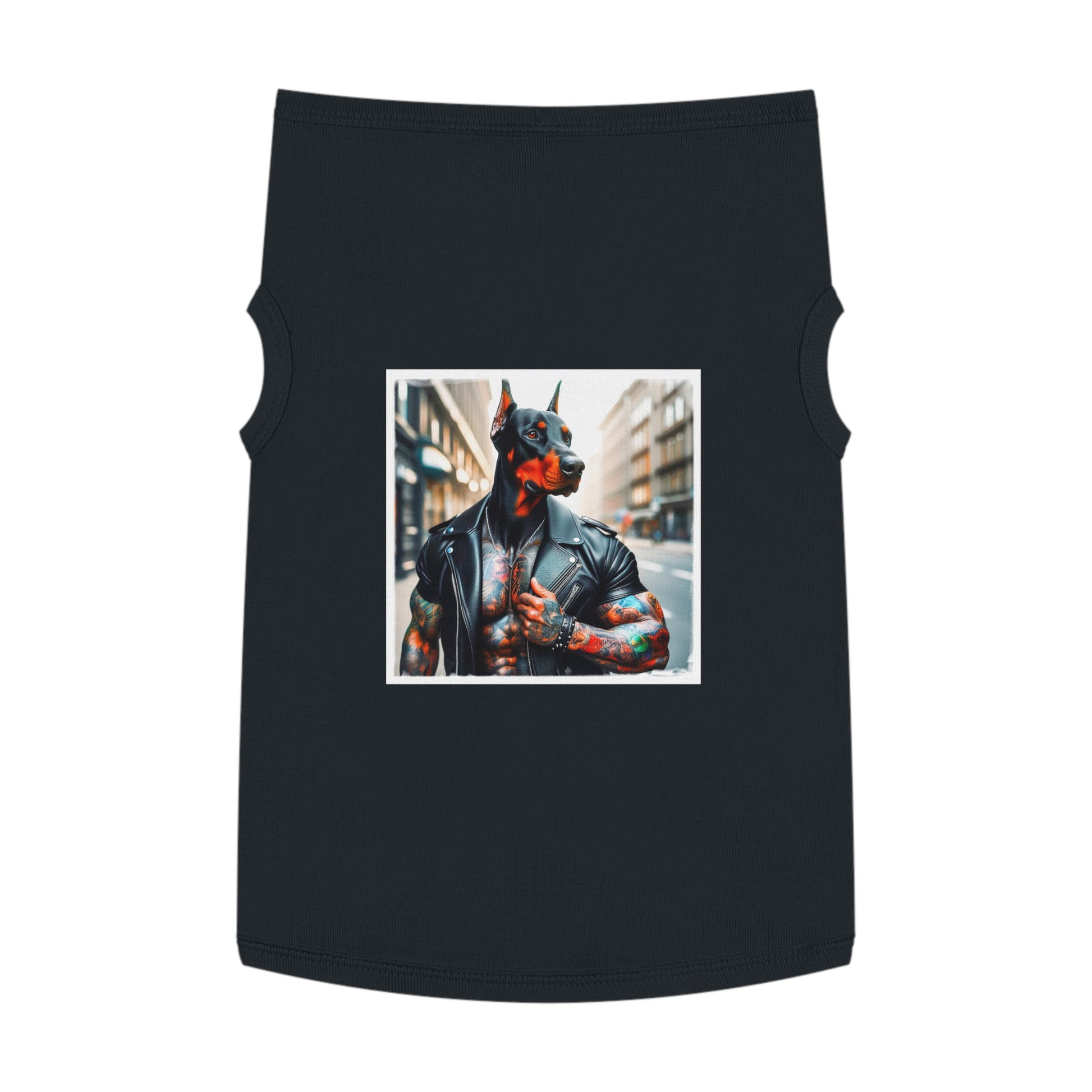 Pet Tank Top Doberman tough dude t shirt Pets Printify