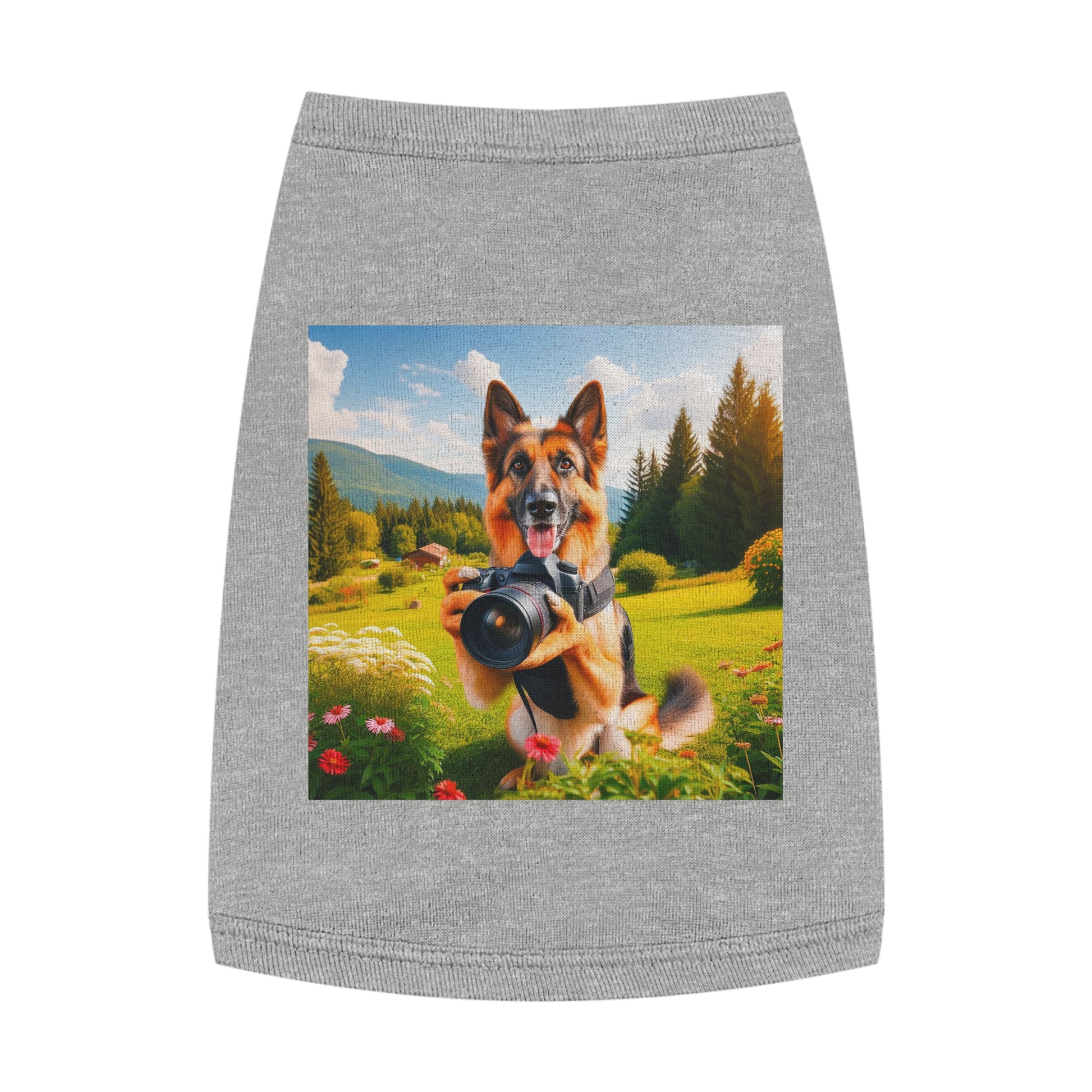 Pet Tank Top German Shepherd Pets Printify M Heather 