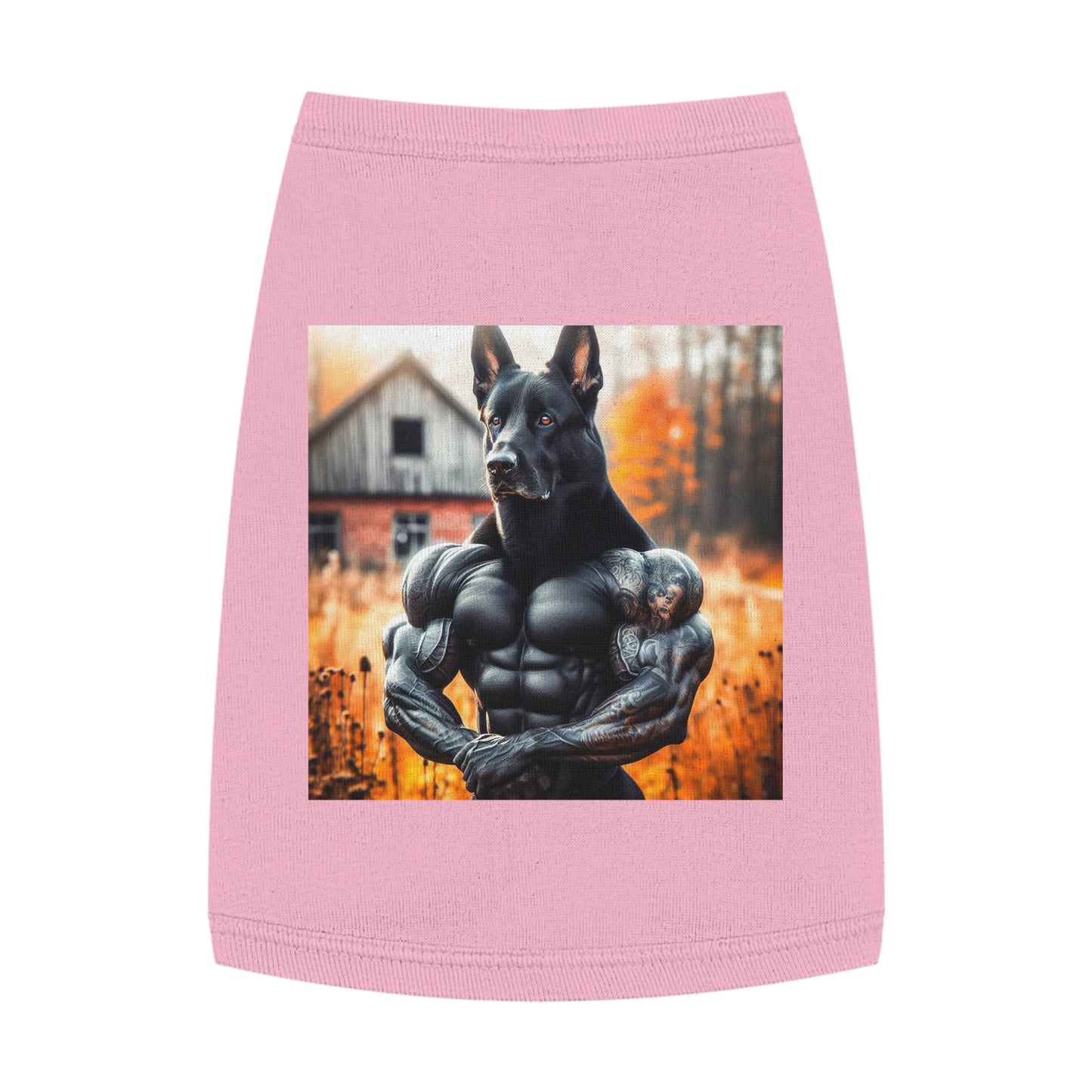 German Shepherd arm muscles shirt Pets Printify M Pink