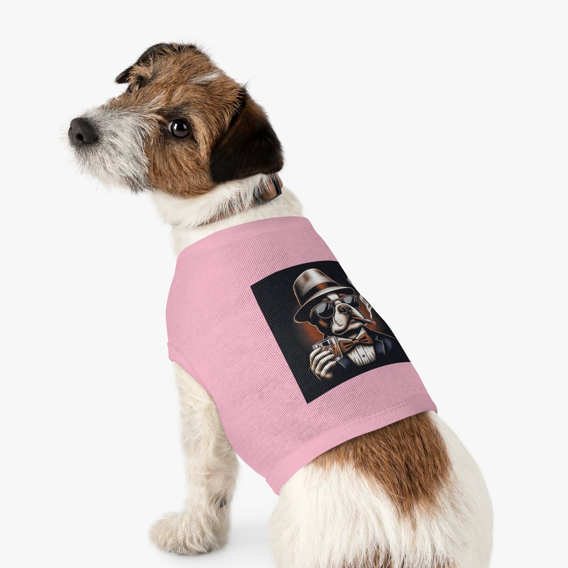 Pet Tank Top Boston Terrier Dog Smoking And Drinking Pets Printify   