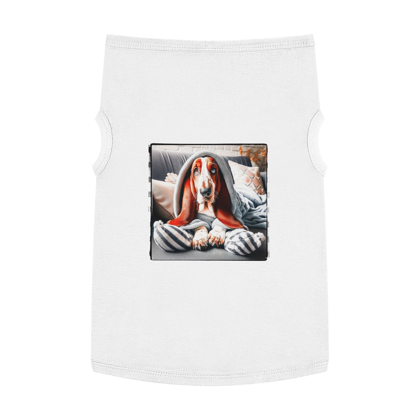 Pet Tank Top Basset Hound Pets Printify XL White 