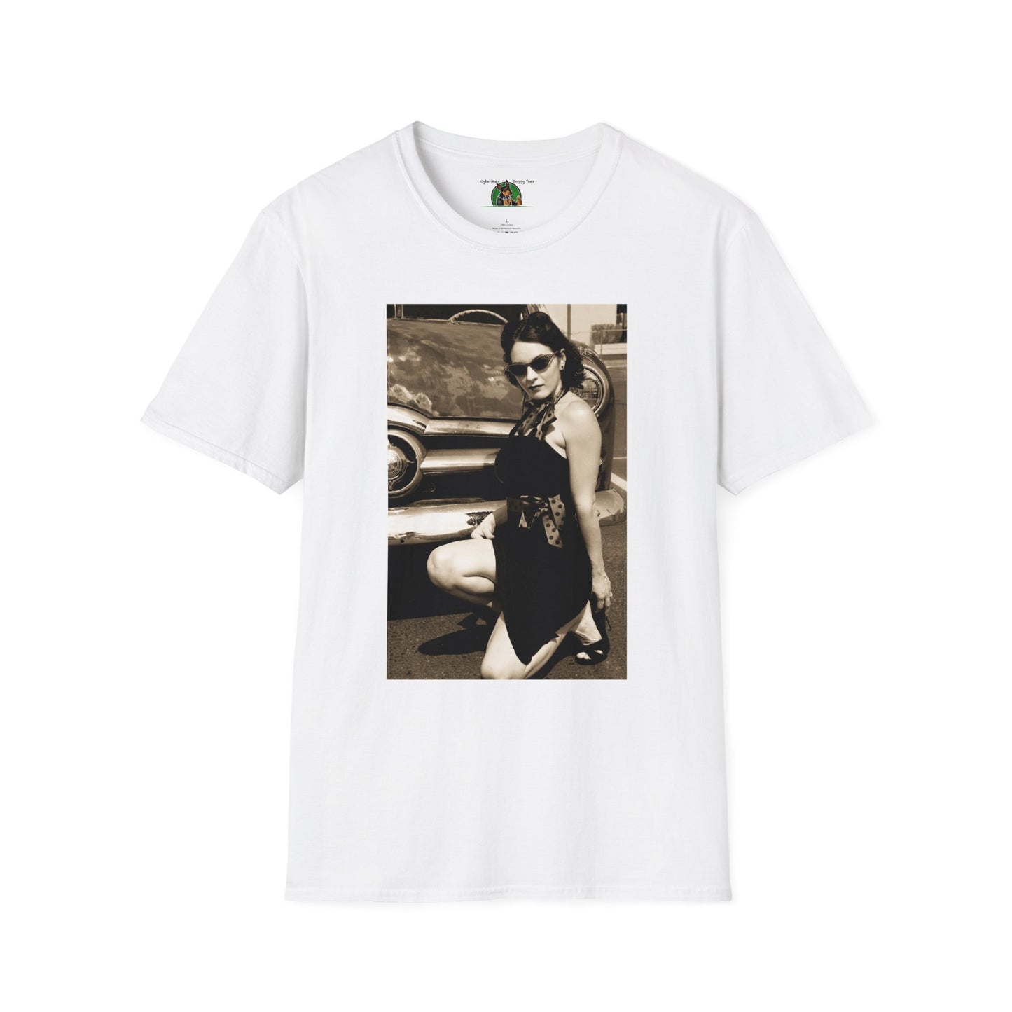 Mis·cel·la·ne·ous Rockabilly Girl T-Shirt Printify S White 