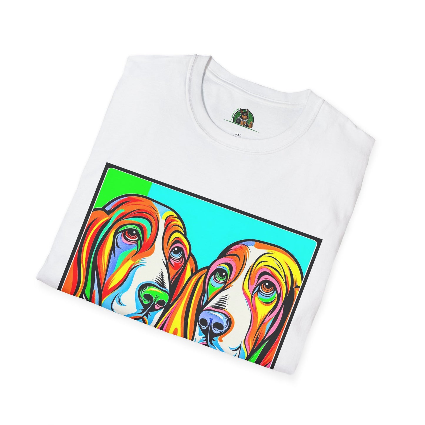 Basset Hound Couple Profile Pic T-Shirt Printify