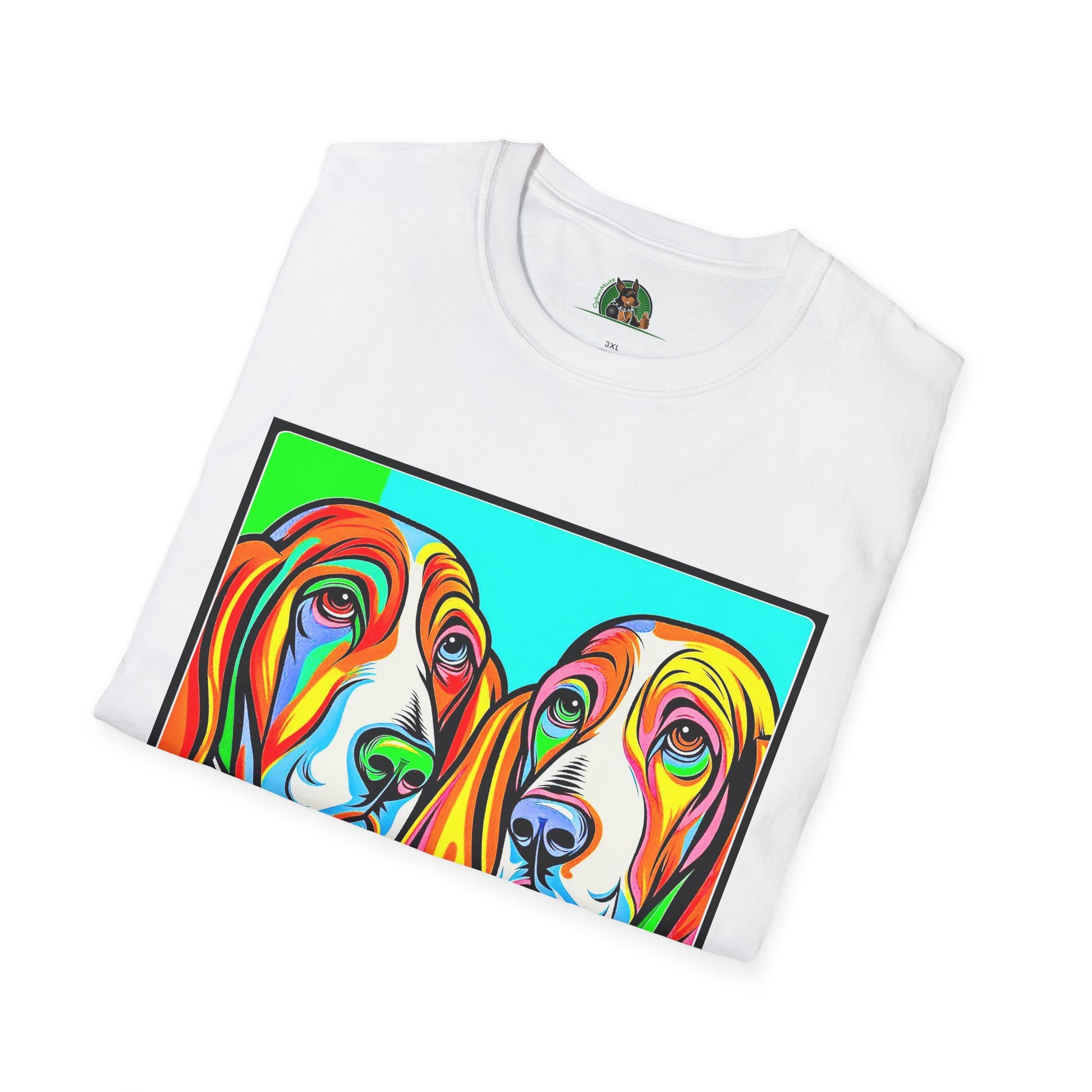 Basset Hound Couple Profile Pic T-Shirt Printify