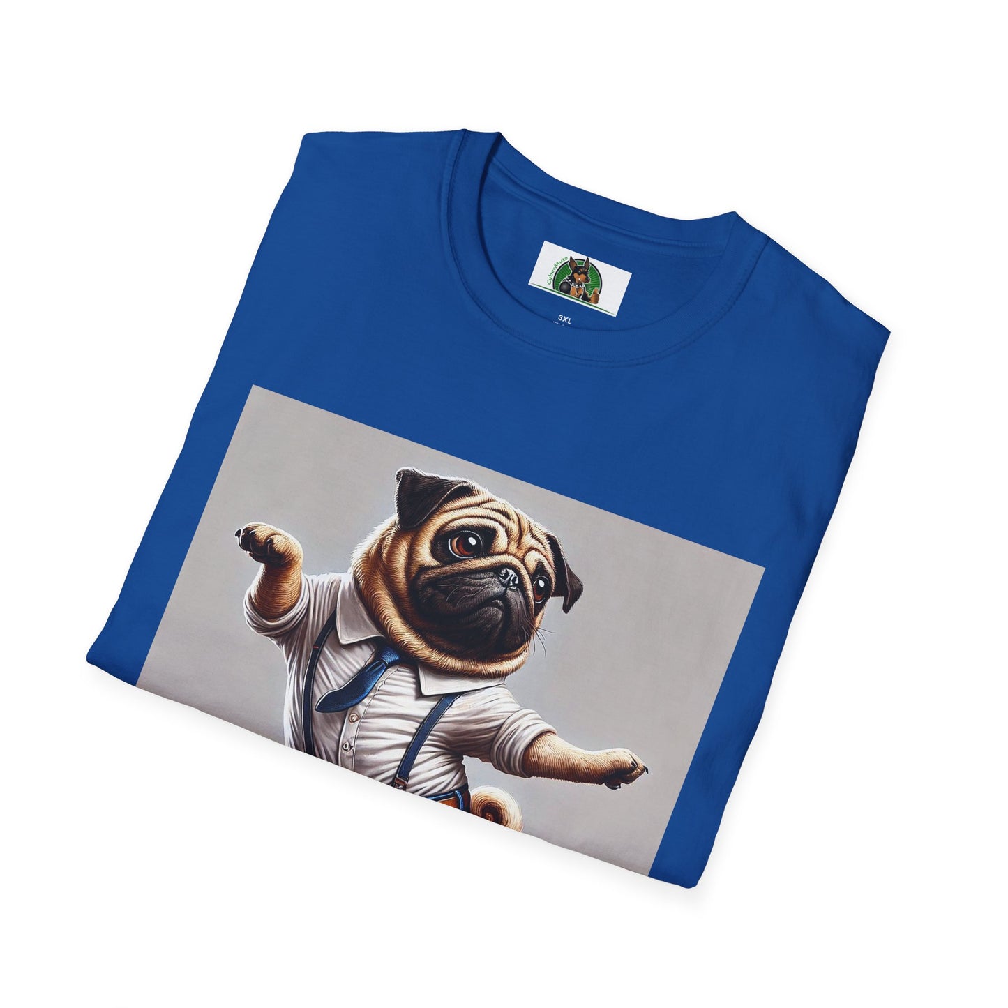 Dancing Pug T-Shirt T-Shirt Printify