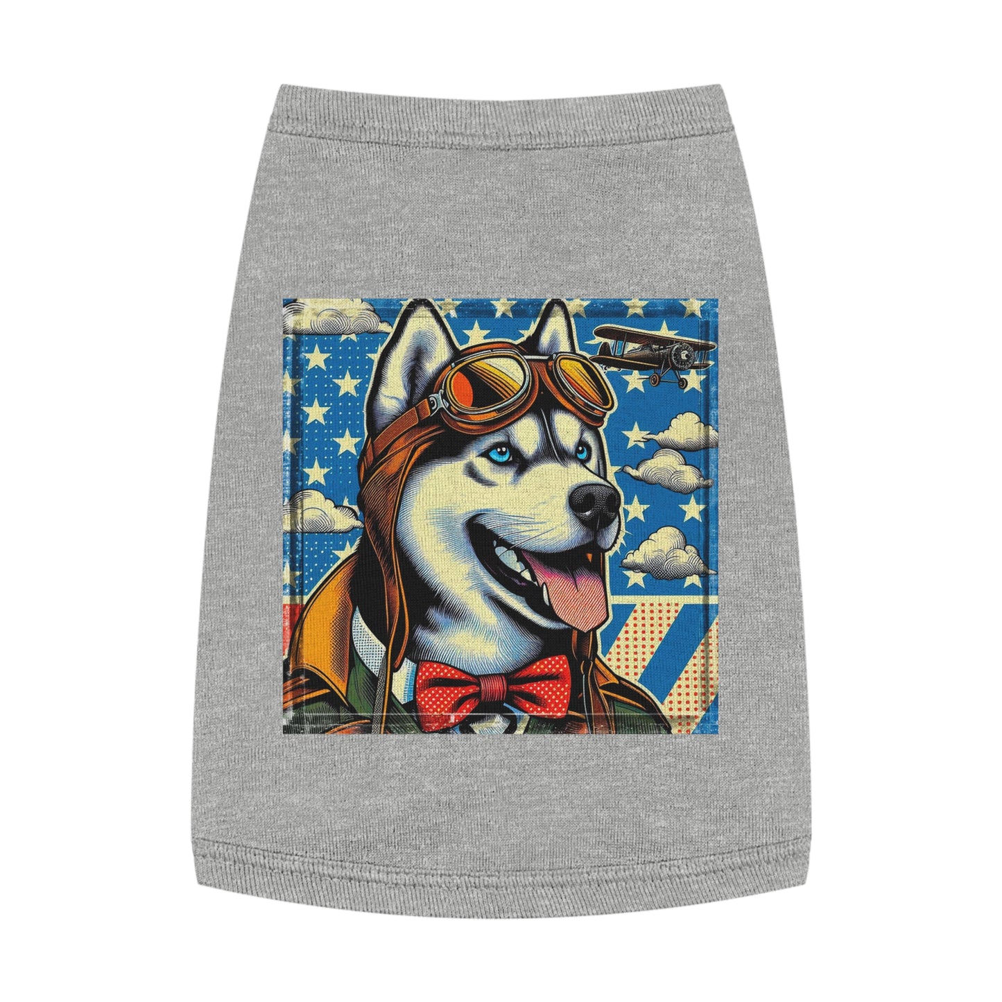 Pet Tank Top Husky Pets Printify M Heather 