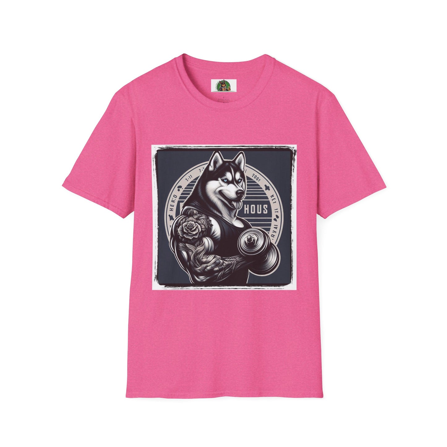 Husky T-Shirt Printify S Heather Heliconia 