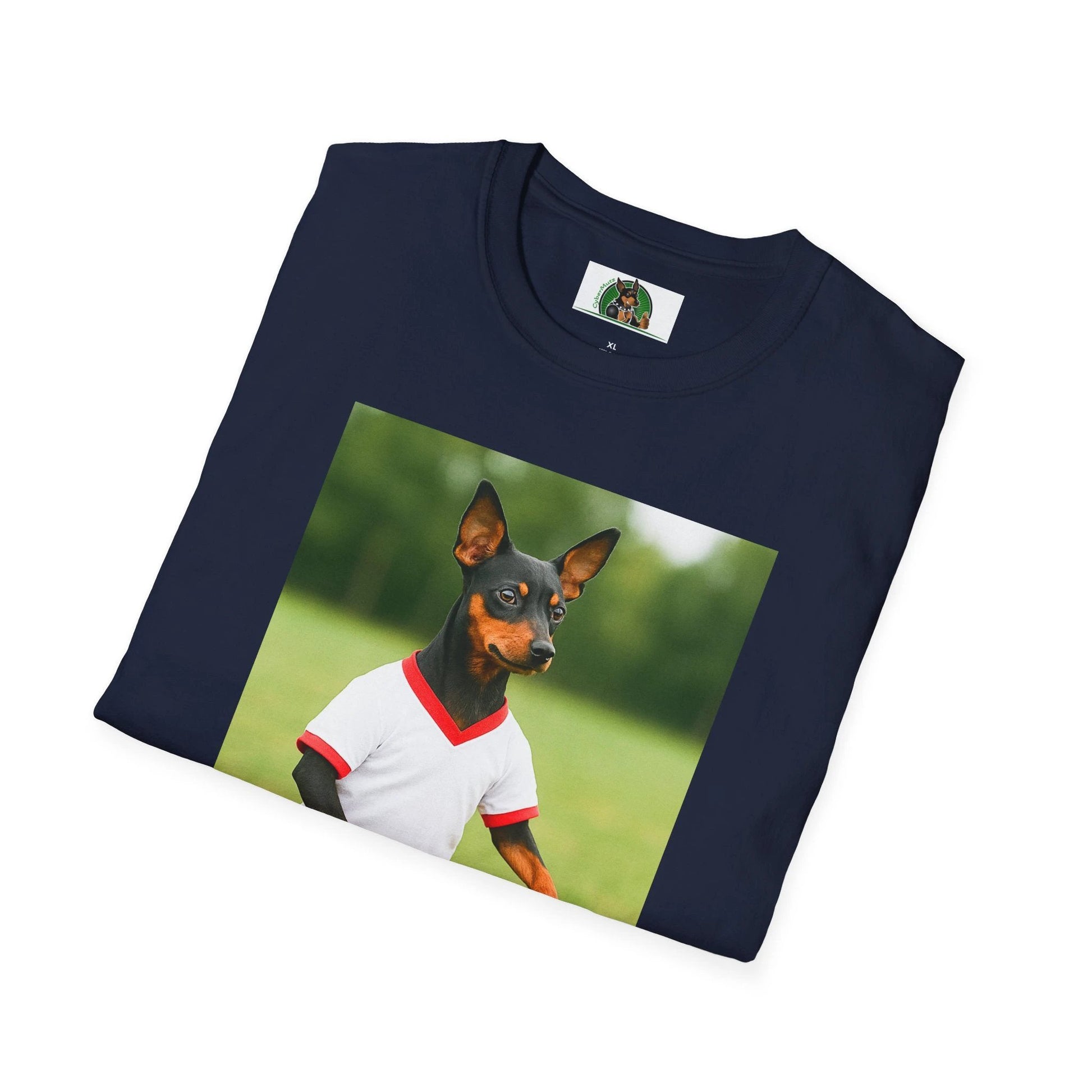 Miniature Pinscher Soccer T-Shirt — "Min Pin Soccer" Dog Lover Sports Tee T-Shirt Printify