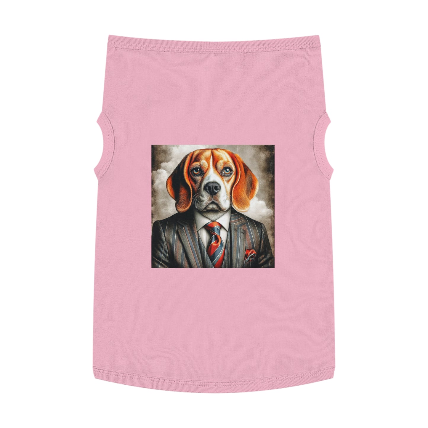 Pet Tank Top Beagle Dog In Suit Pets Printify XL Pink 