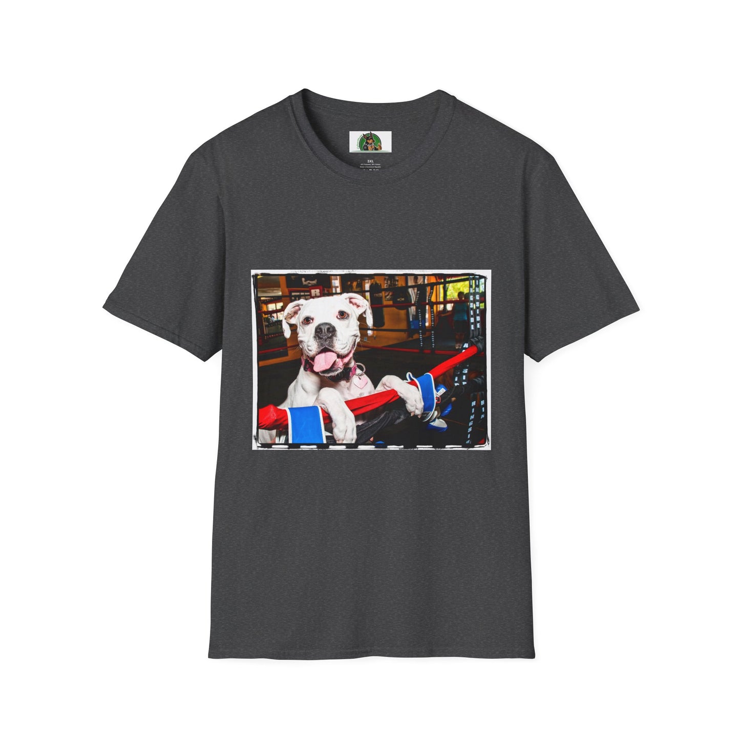 Boxer Dog In Boxing Ring Shirt T-Shirt Printify XS Dark Heather 