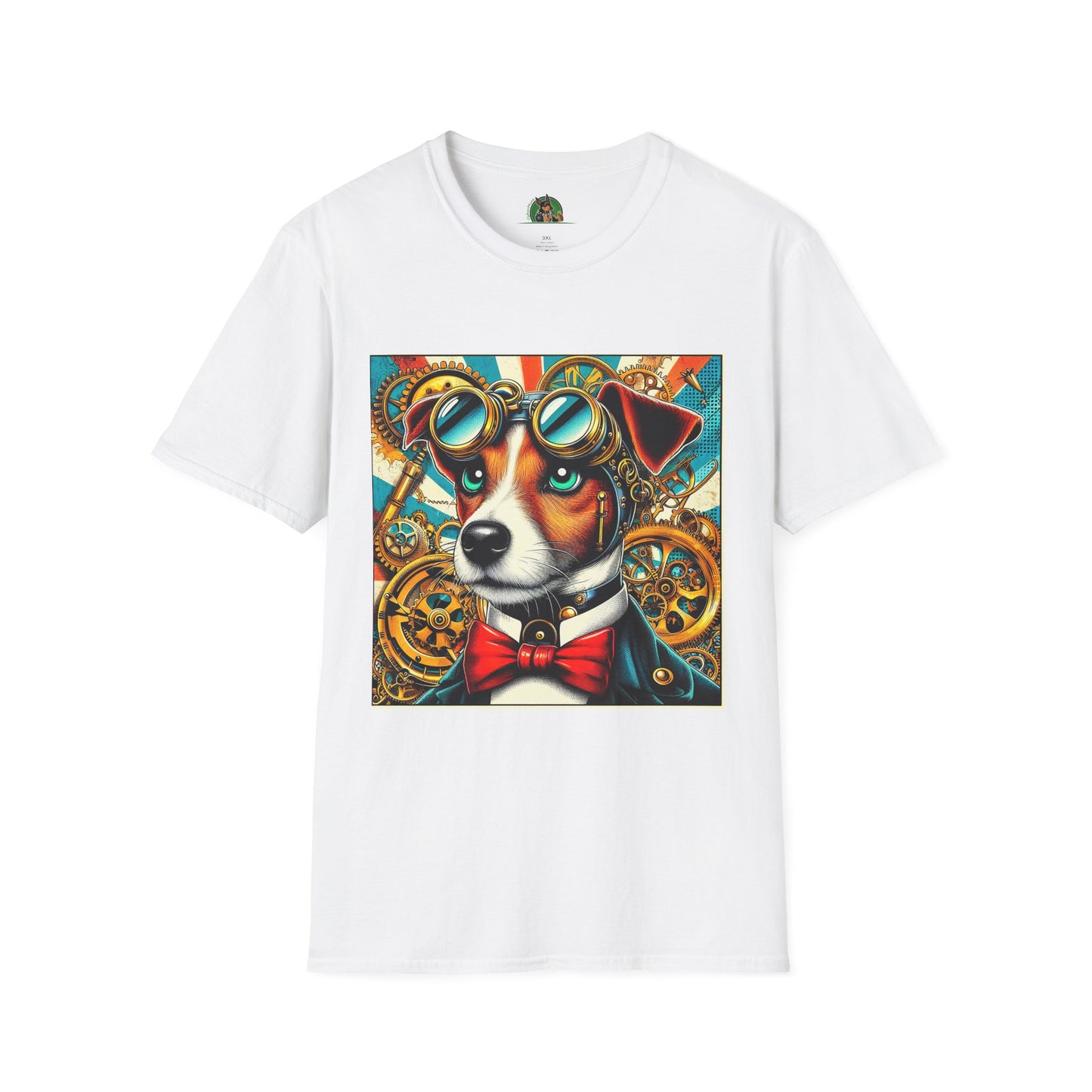 Jack Russell Steampunk T-Shirt Printify S White