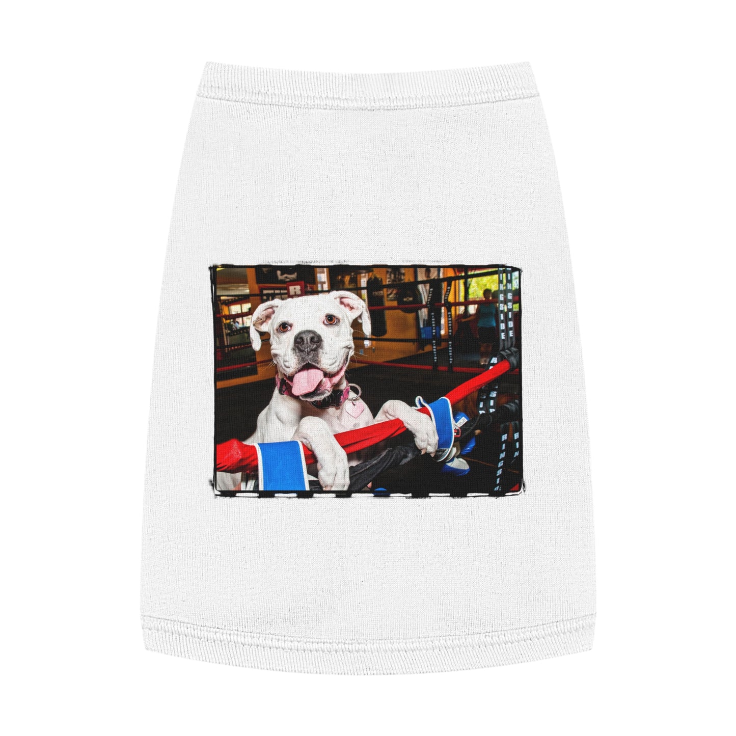 Pet Tank Top Boxer Pets Printify M White 