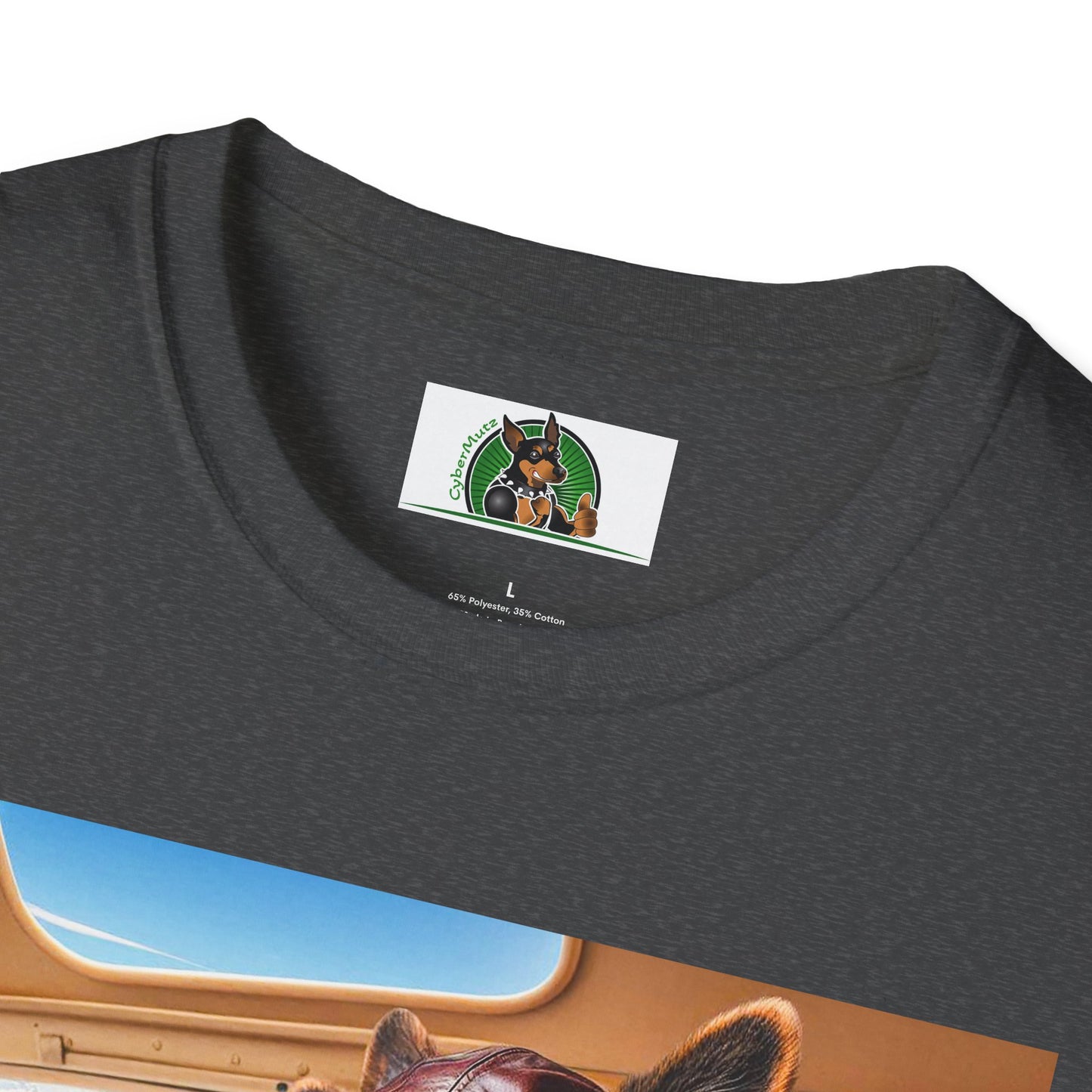 German Shepherd airline pilot T-Shirt Printify