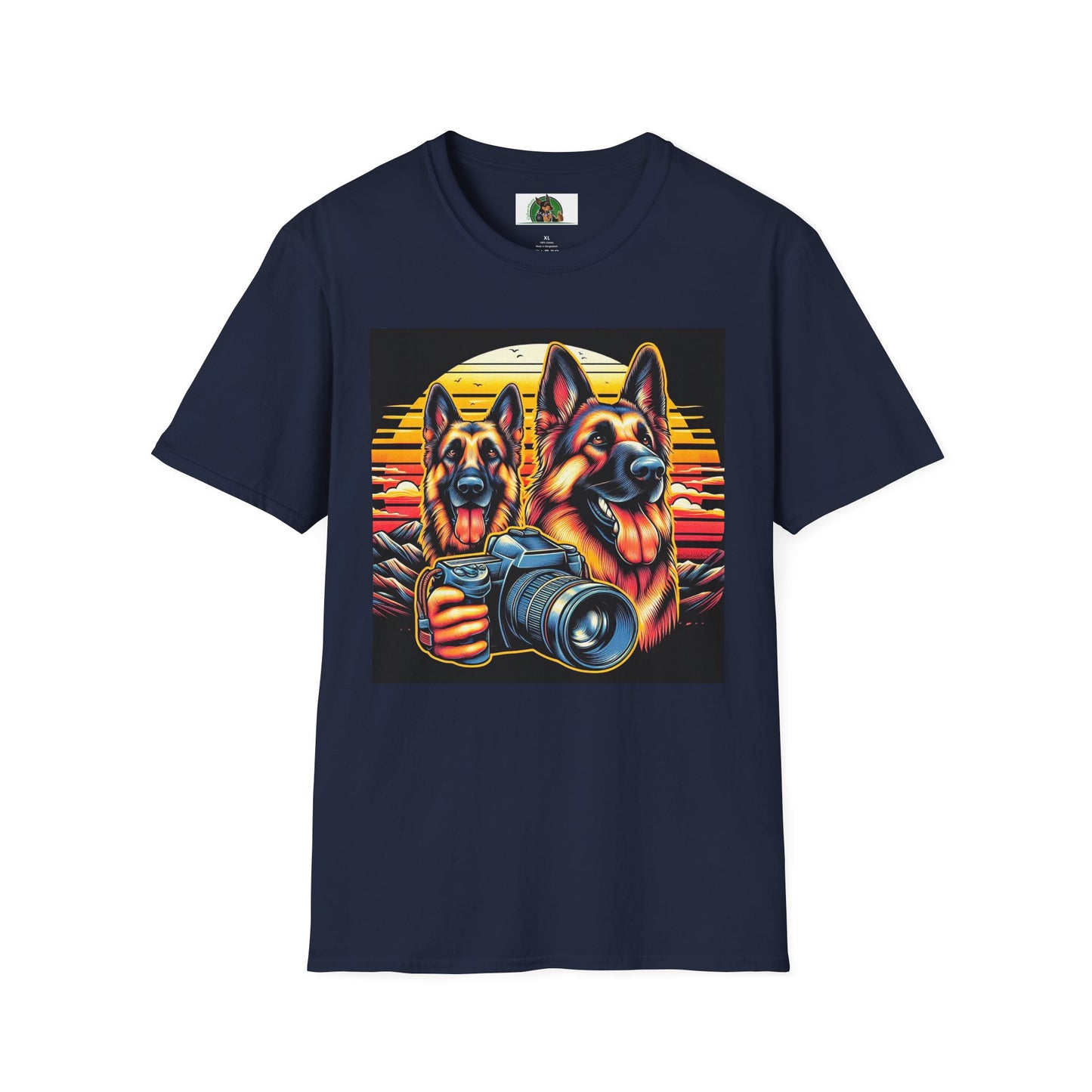 German Shepherd photographer Frirnds shirt T-Shirt Printify Navy S