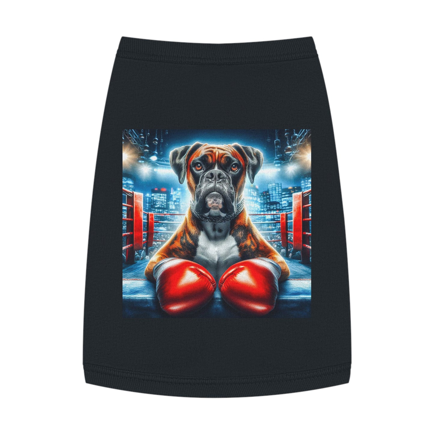 Pet Tank Top Boxer Dog Ready To Box Pets Printify M Black 