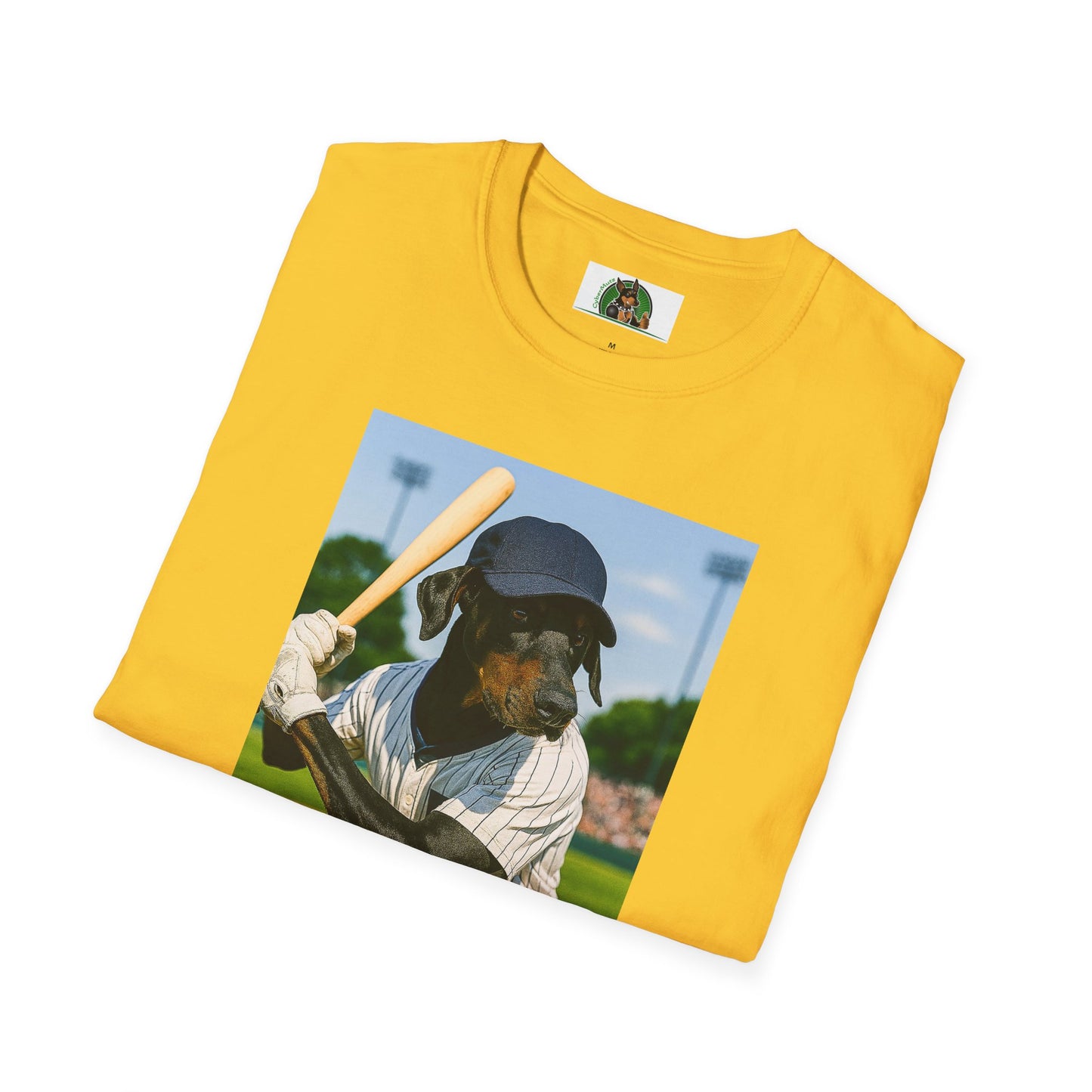 Baseball Doberman Sports T-Shirt