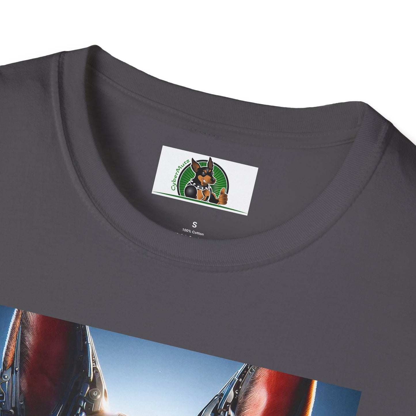 German Shepherd Metal Man T-Shirt T-Shirt Printify