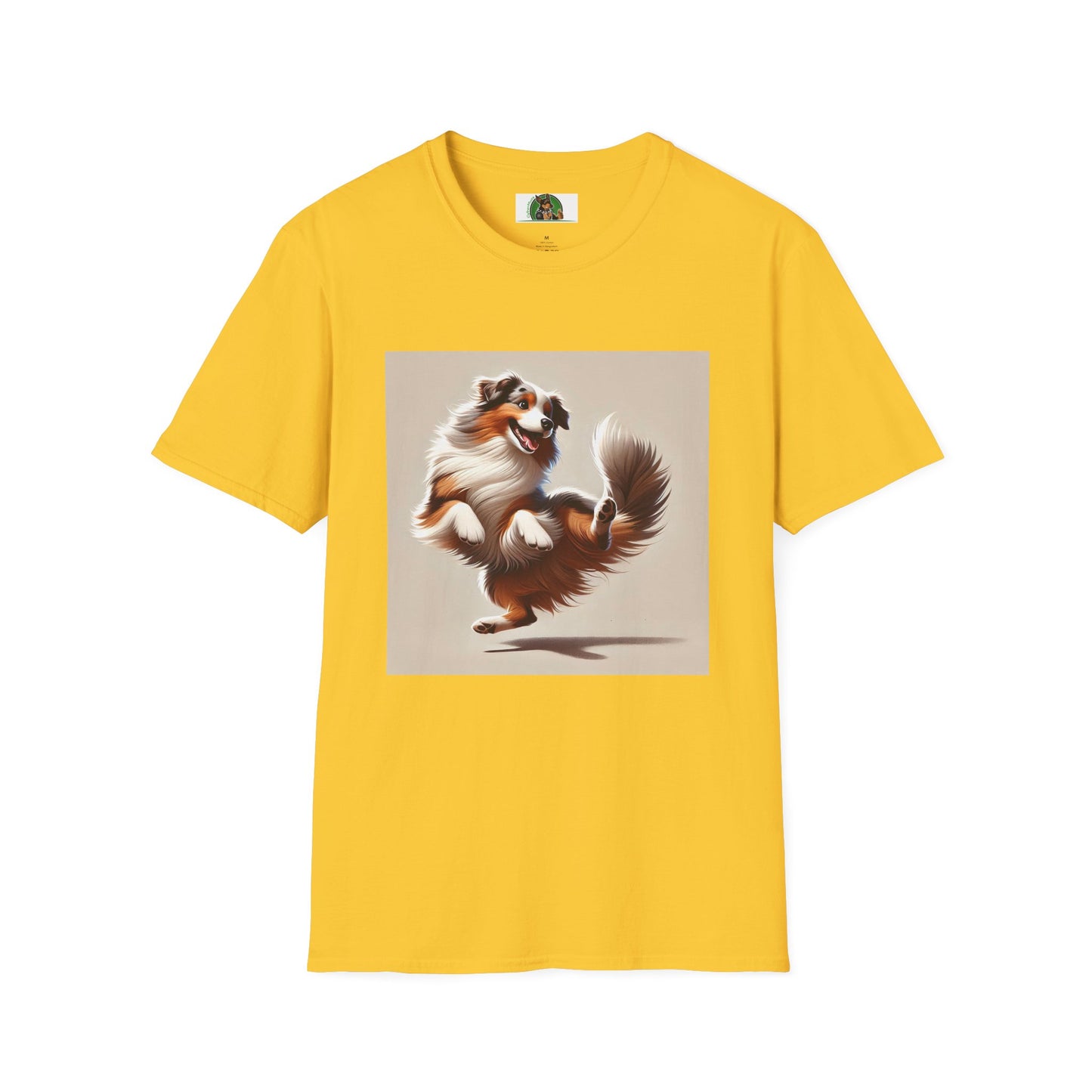 Dog Lover T-Shirt - Dancing Dog Australian Shepherd T-Shirt Printify S Daisy