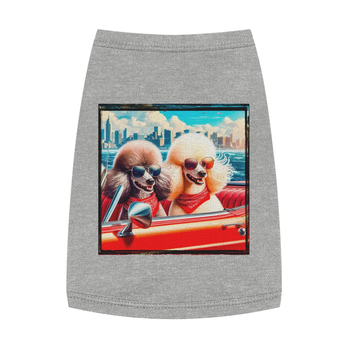 Wacky Pet Tank Top Poodle Pets Printify M Heather 