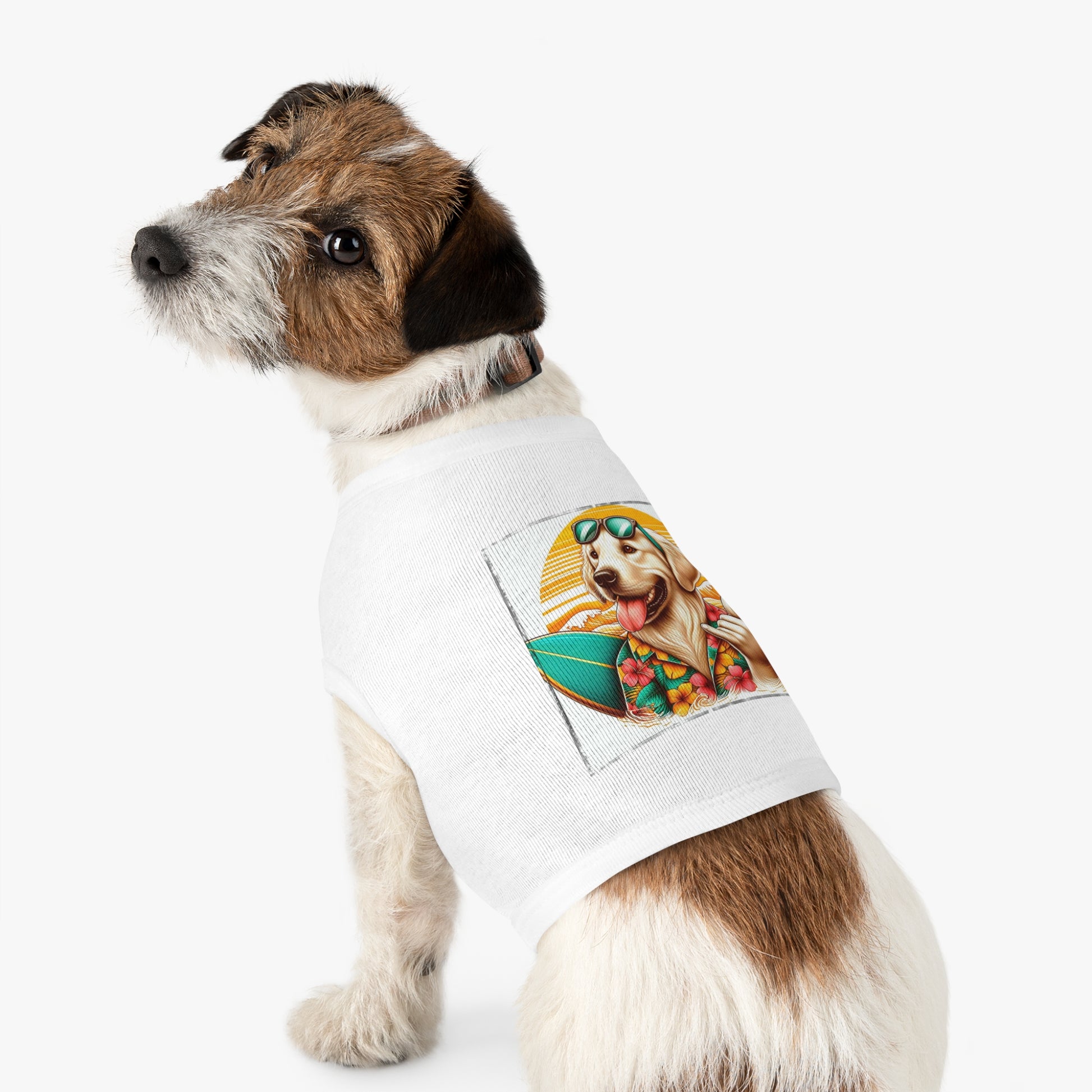 Golden Retriever pet tank top Pets Printify   