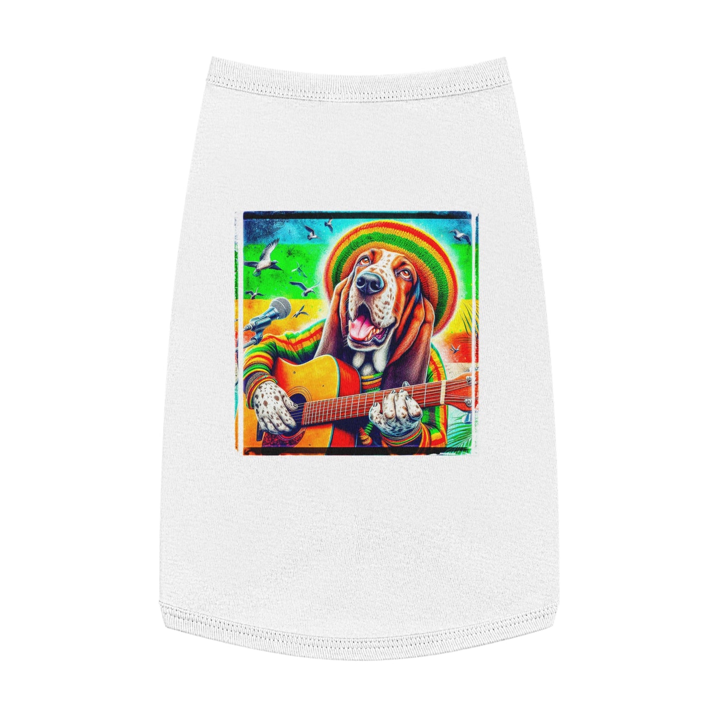 Pet Tank Top Basset Hound Pets Printify L White