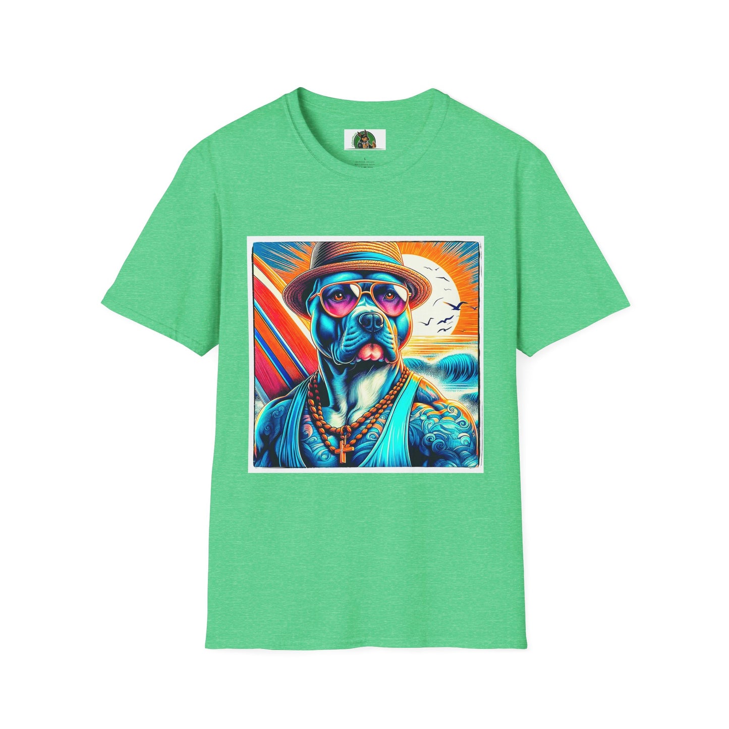 Pit Bull T-Shirt Printify S Heather Irish Green