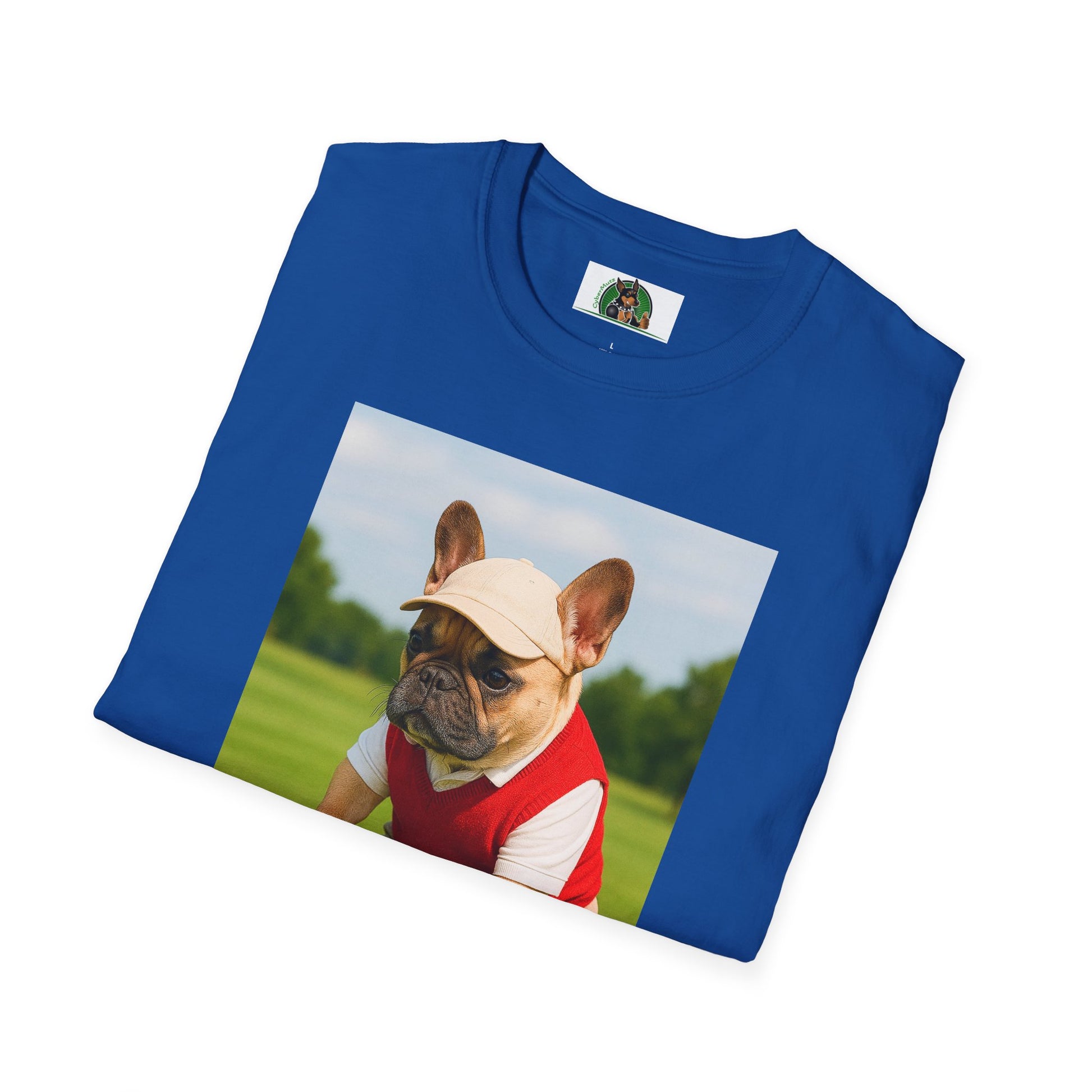 Sports Golf French Bulldog T-Shirt T-Shirt Printify