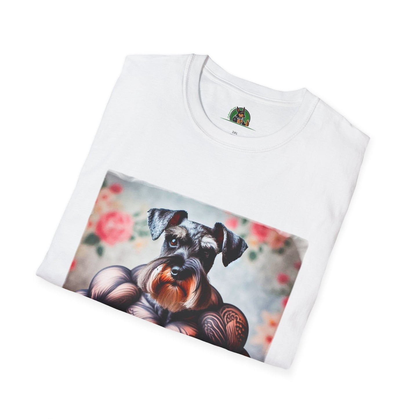 Schnauzer T-Shirt with Miniature Schnauzer Design T-Shirt Printify   