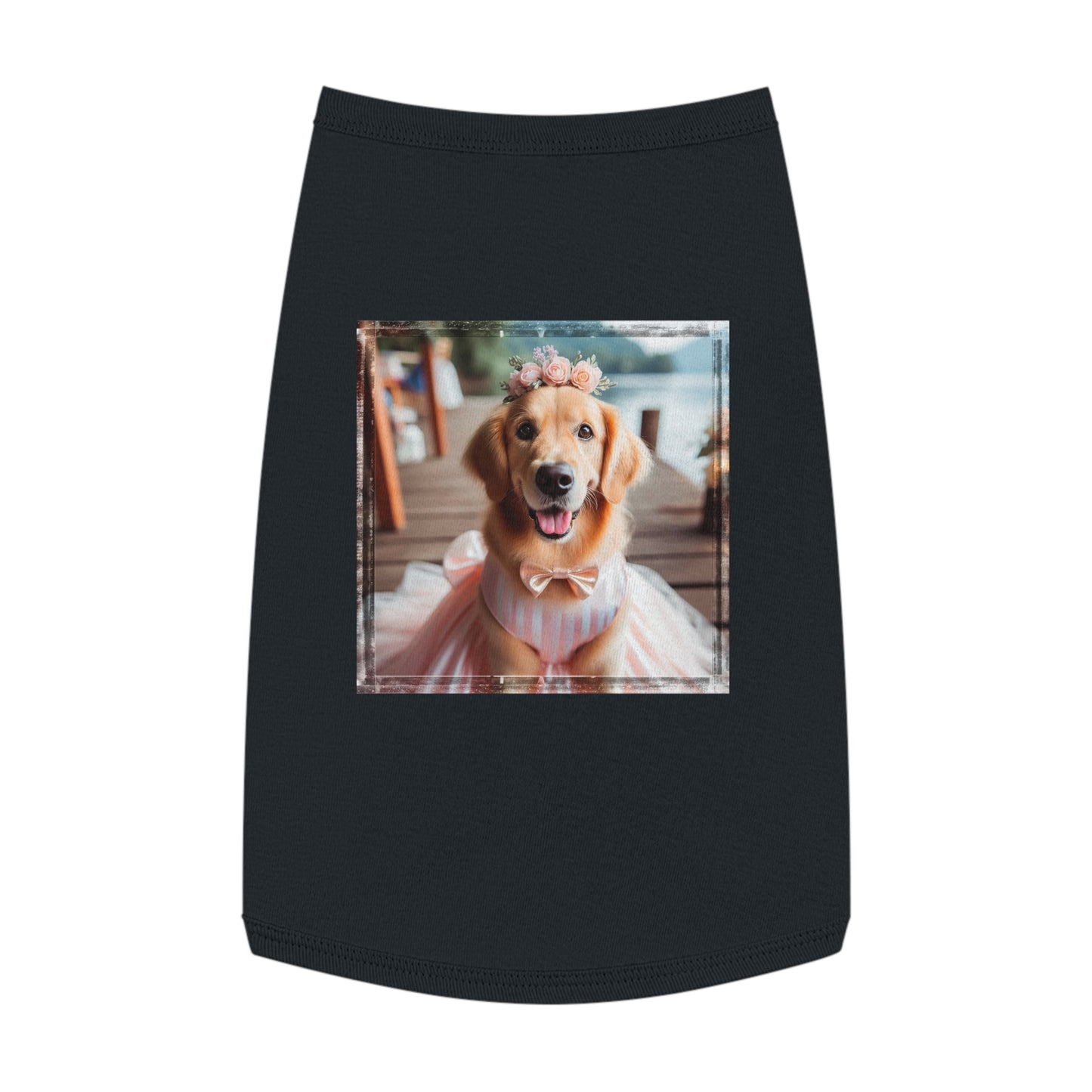 Golden Retriever pet tank top Pets Printify   