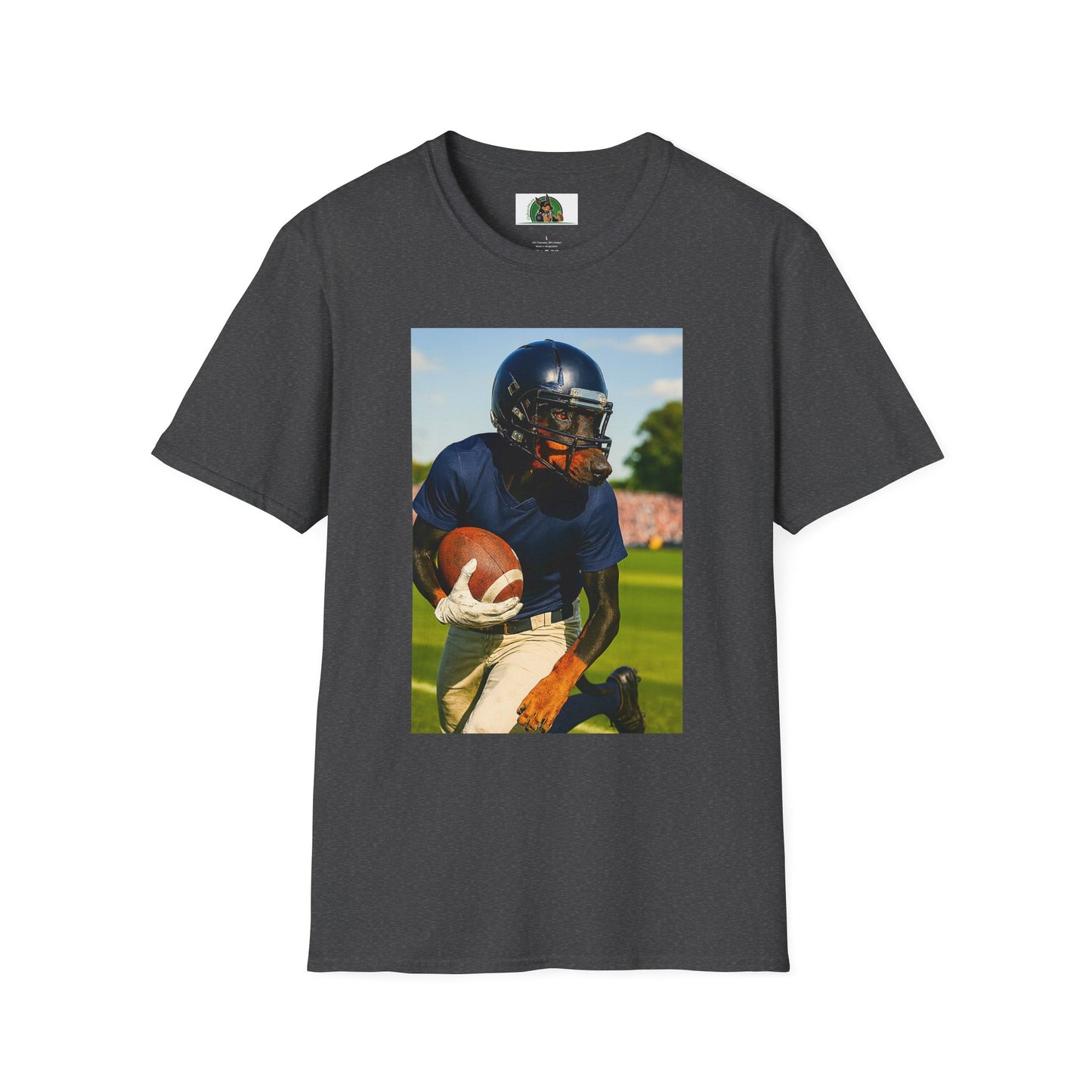 Football Doberman Sports T-Shirt T-Shirt Printify Dark Heather XS