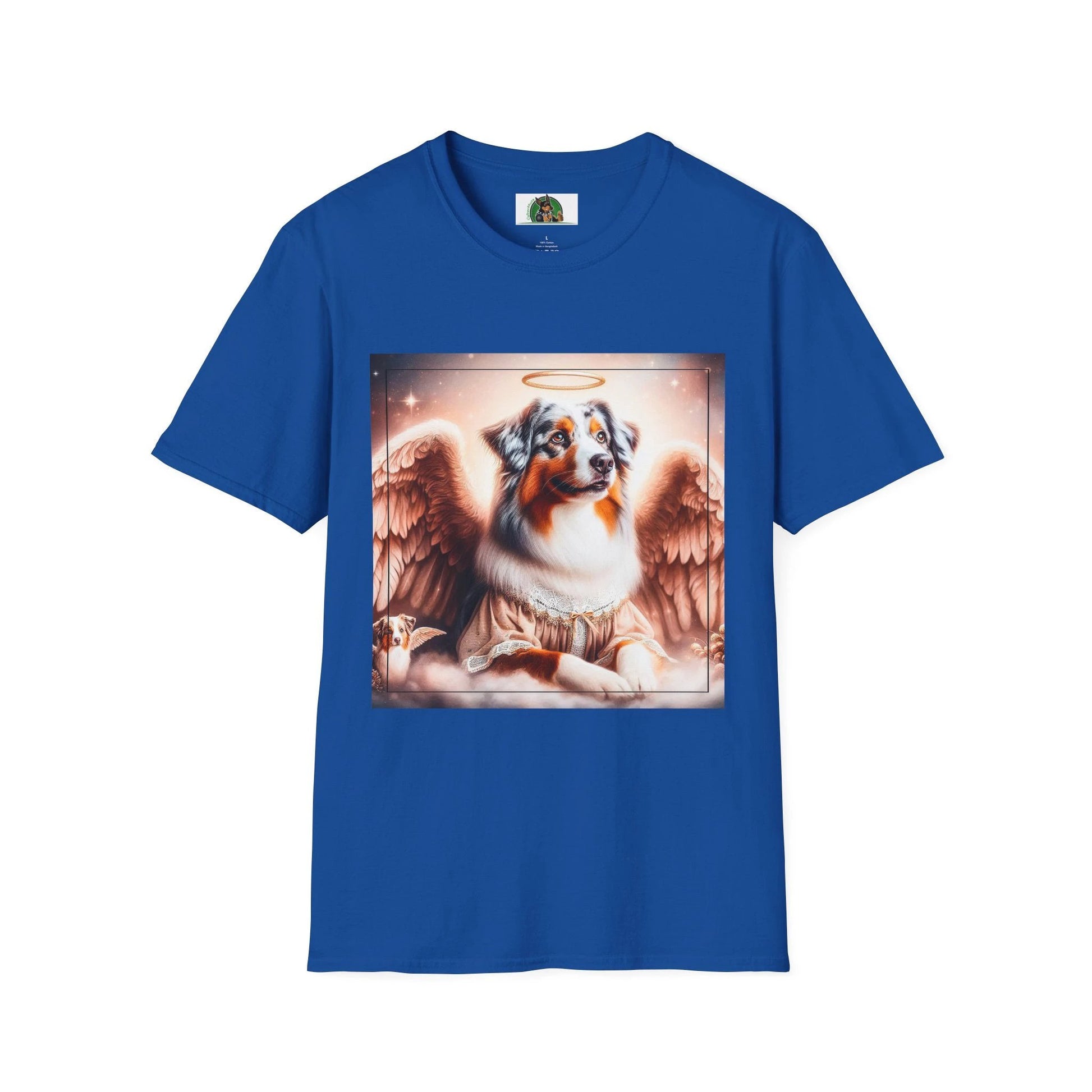 Australian Shepherd Mother And Puppy Angels T Shirt Celebrating The Bond Between Mom And Litter T-Shirt Printify XS Royal