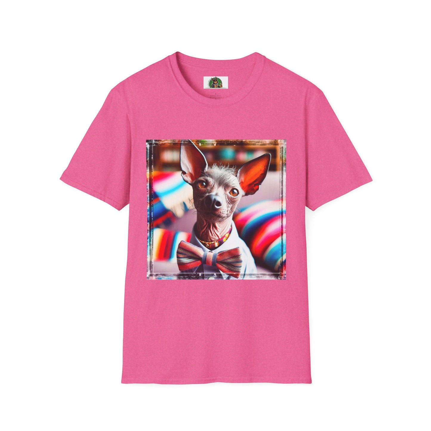 Mexican Hairless Dog T-Shirt Printify S Heather Heliconia 