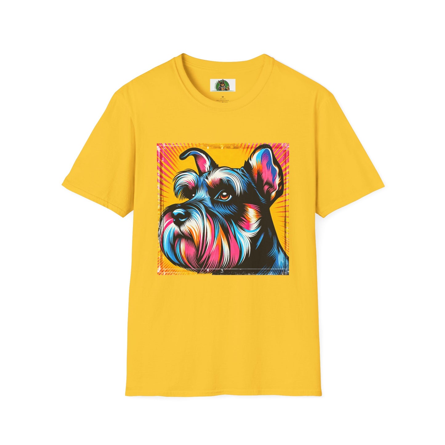 Schnauzer T-Shirt with Miniature Schnauzer Design T-Shirt Printify S Daisy 