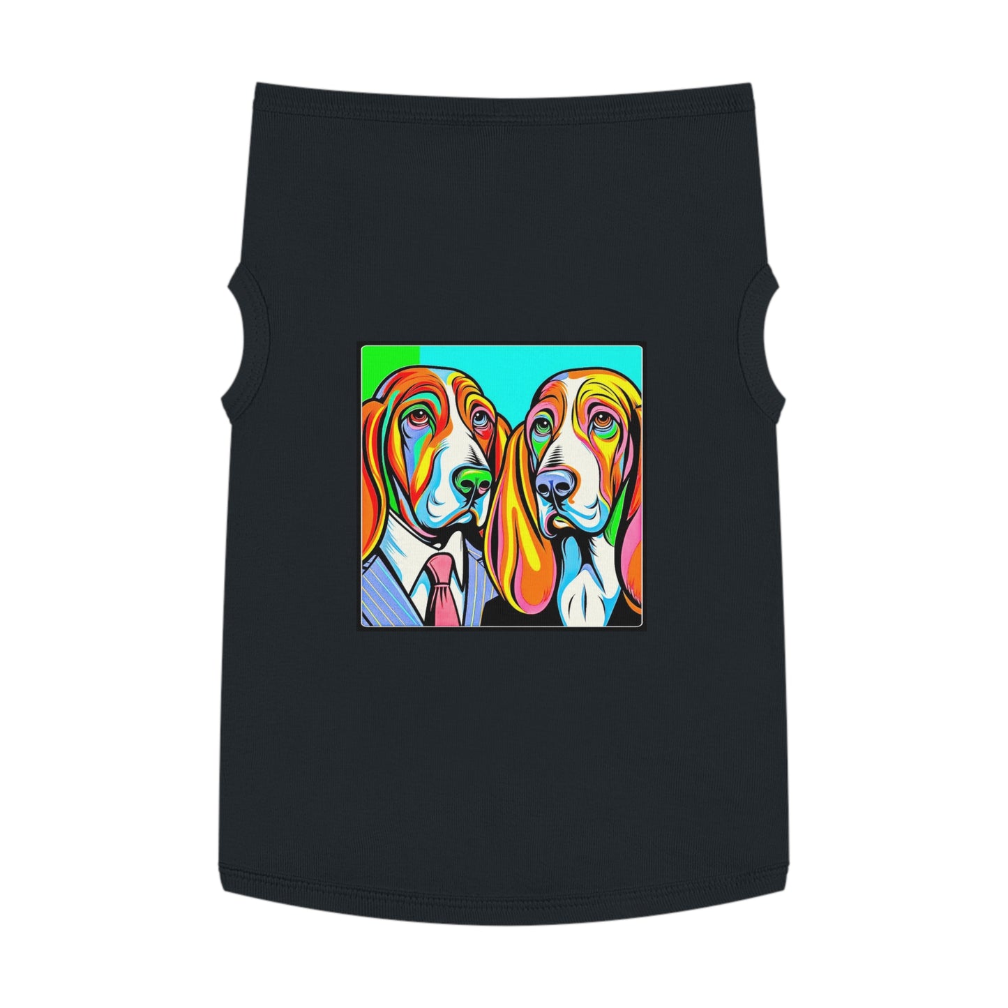 Pet Tank Top Basset Hound Pets Printify XL Black