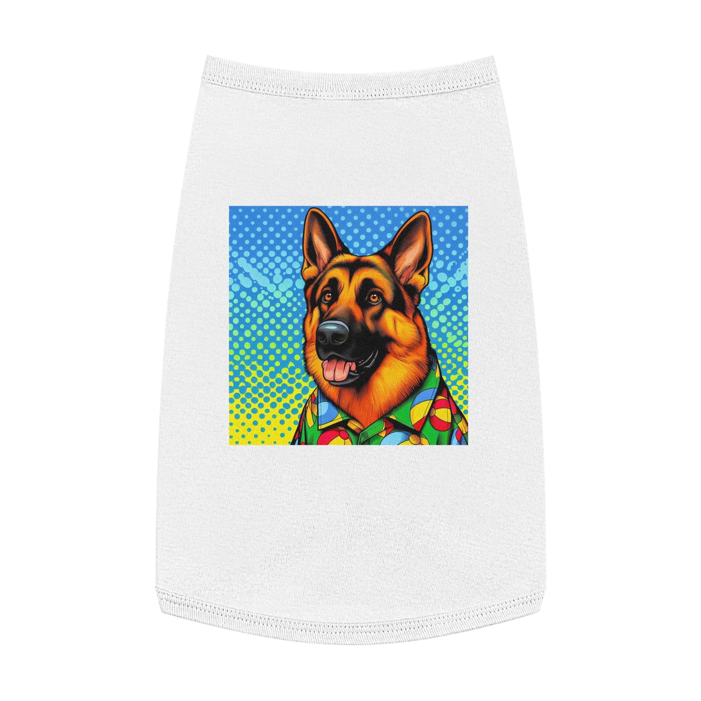 Pet Tank Top Gorman Shepherd fun shirt Pets Printify L White