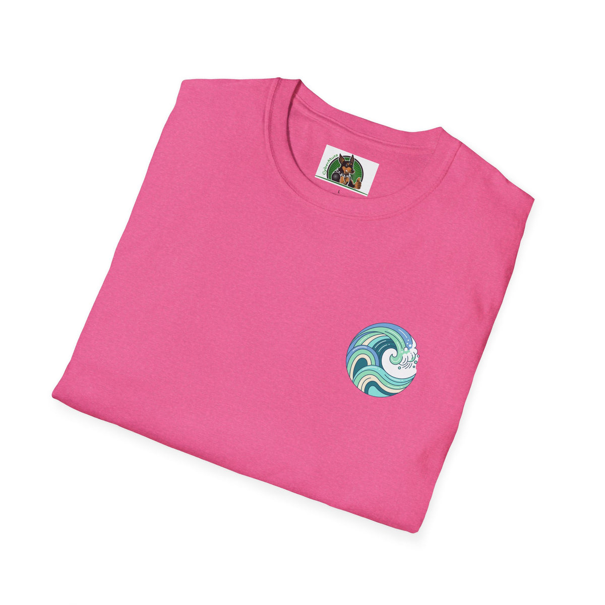 Dalmatian surf day t shirt Back Design