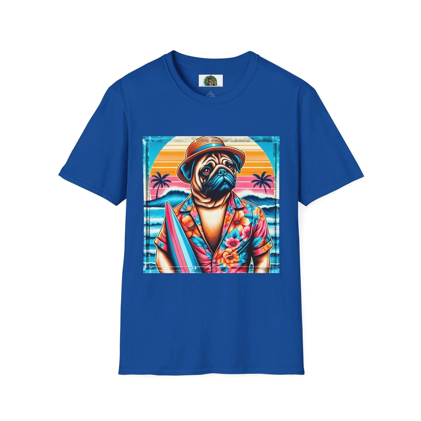 Surfer Pugs T-Shirt T-Shirt Printify XS Royal