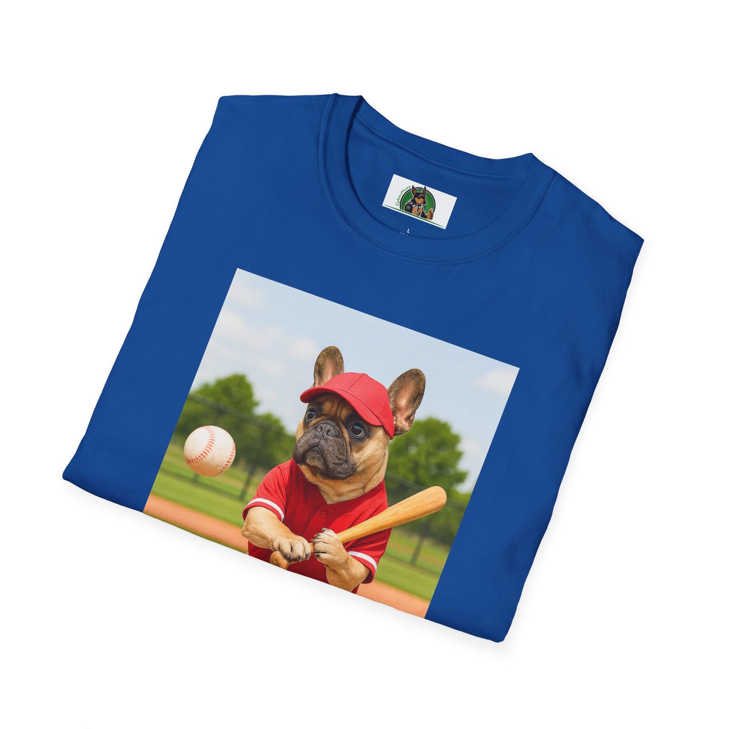 Sports Baseball French Bulldog T-Shirt T-Shirt Printify