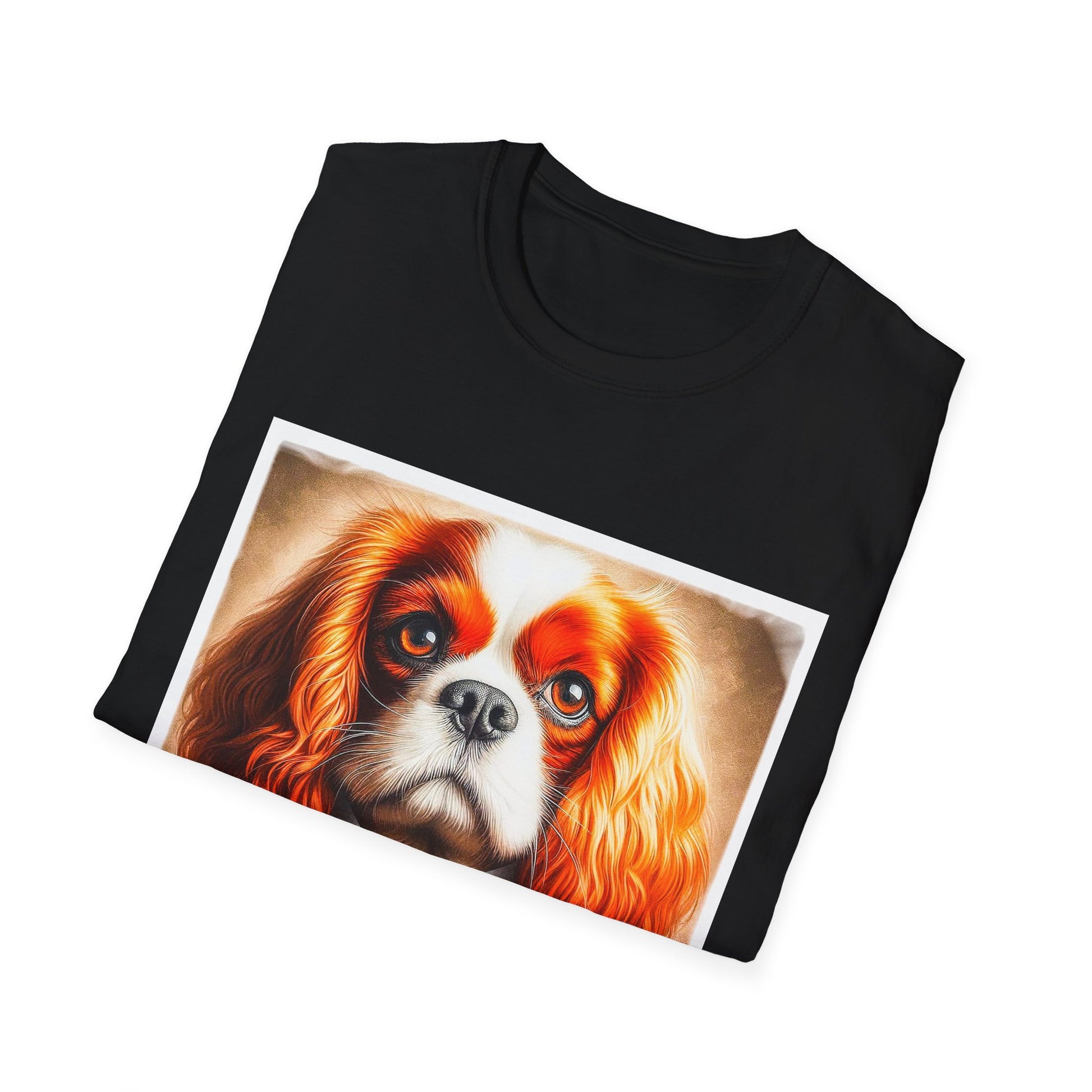 Cavalier King Charles Spaniel Suit and Tie T Shirt T-Shirt Printify