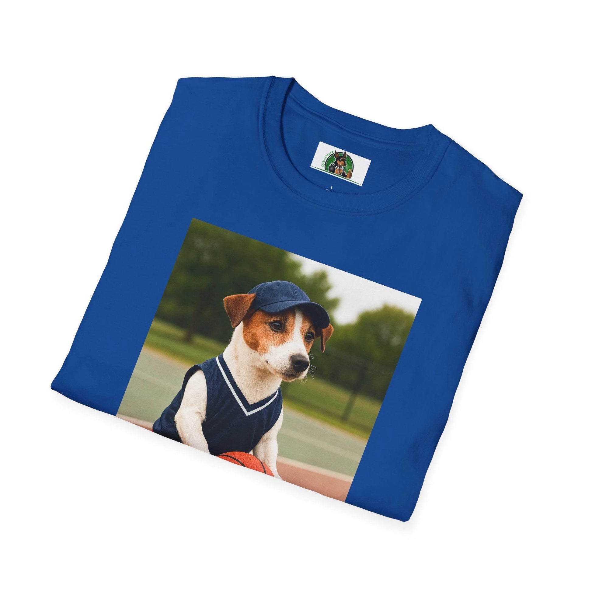Jack Russell Basketball T-Shirt — Sports Dog Tee for Dog Lovers T-Shirt Printify
