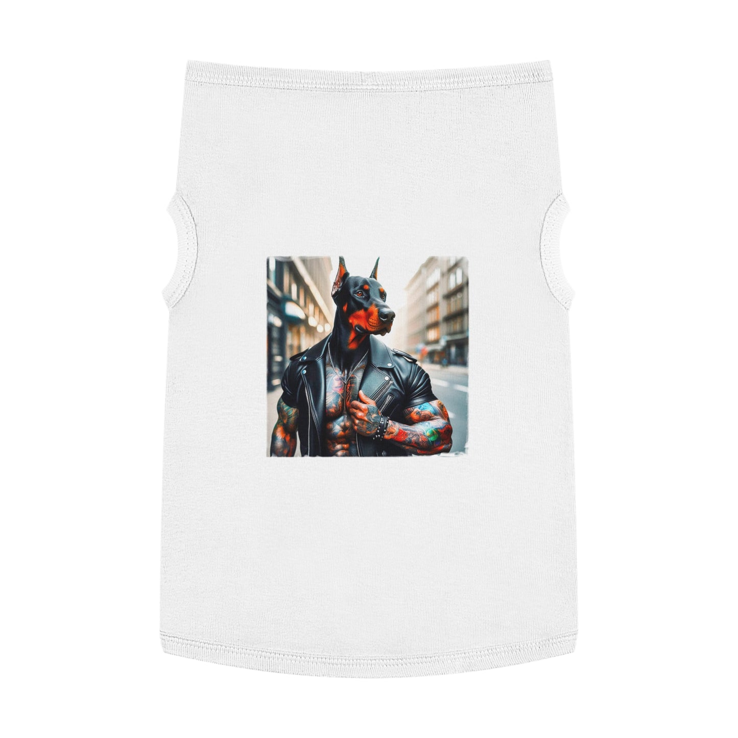 Pet Tank Top Doberman Pets Printify XL White