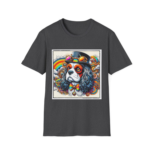 Cavalier King Charles Spaniel Colorful Steampunk TShirt T-Shirt Printify XS Dark Heather