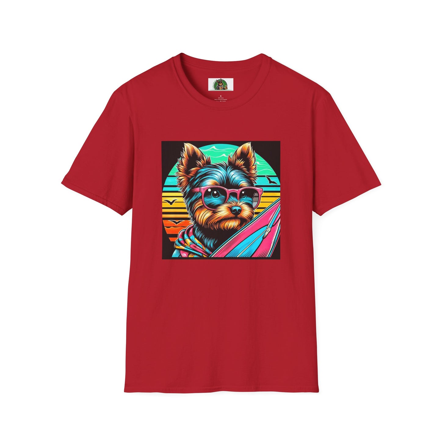 Yorkie T-Shirt Printify S Cherry Red 